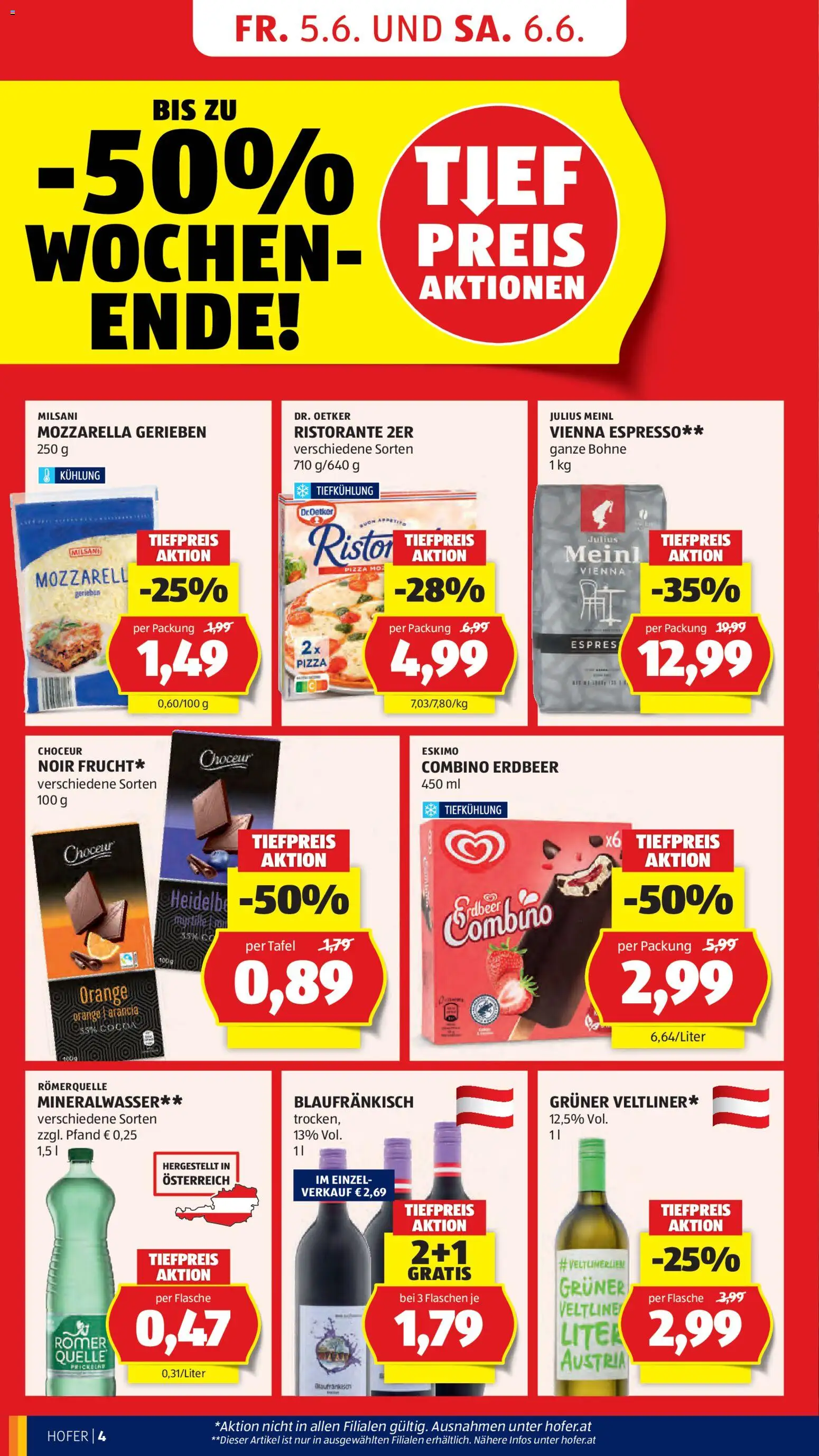 Hofer Flugblatt gültig ab 03.06.2026 | Seite: 6 | Produkte: Pizza