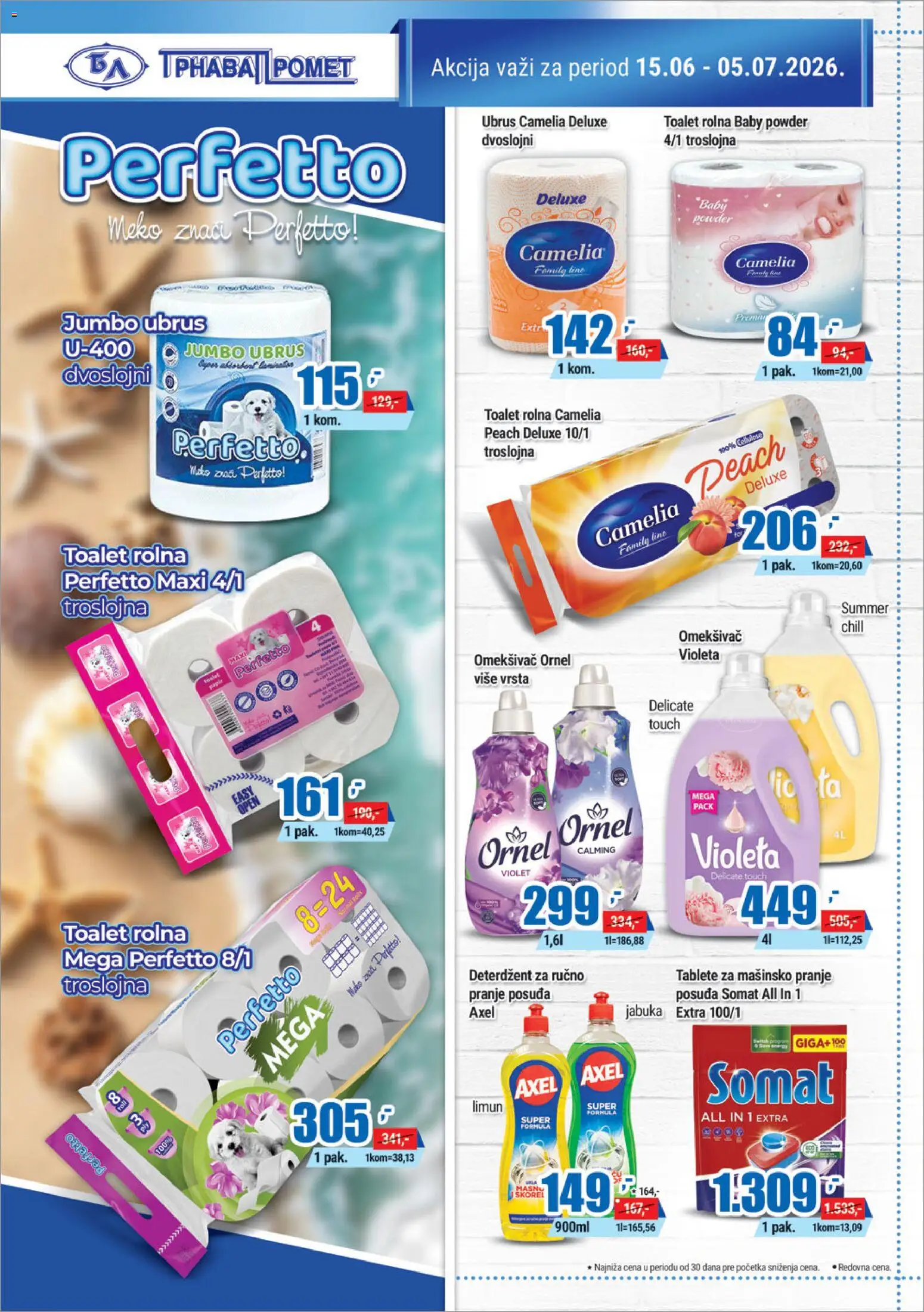 Trnava Promet katalog - važi od 15.06.2026 | Strana: 24 | Proizvode: Deterdžent, Somat, Ubrus, Limun