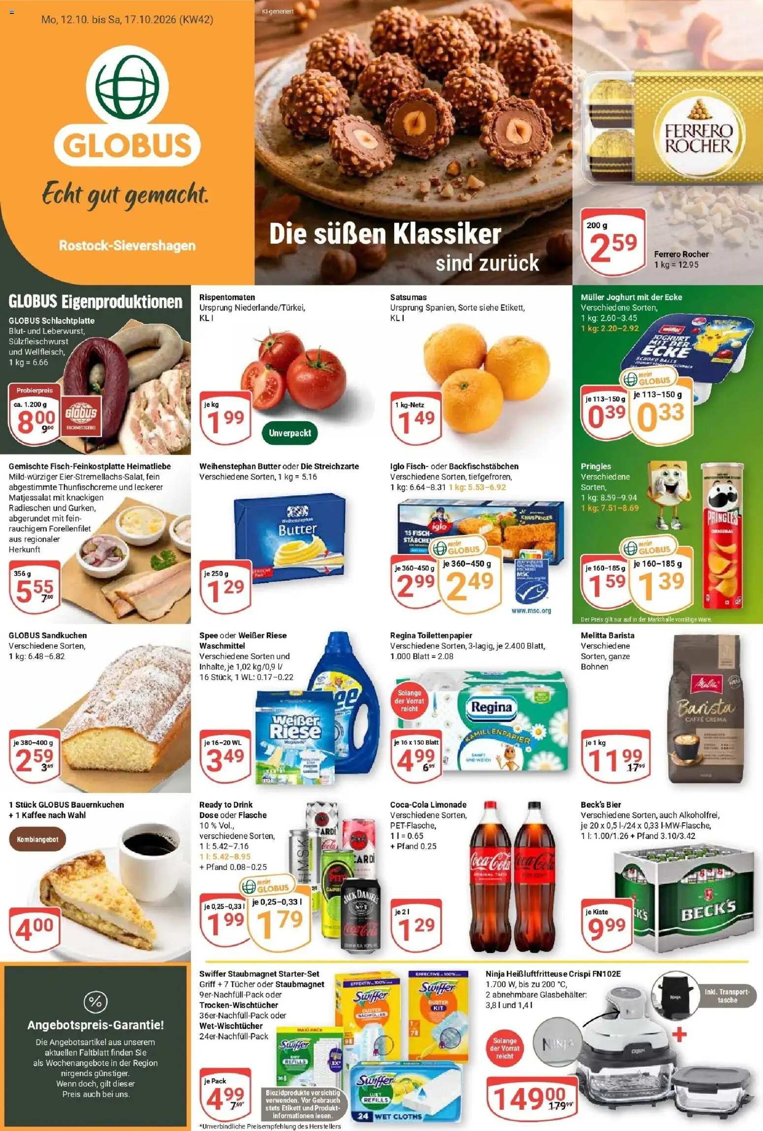 Globus Prospekt Lambrechtshagen (ab 12.10.2026) » Angebote online | Seite: 1 | Produkte: Cola, Kaffee, Spee, Toilettenpapier