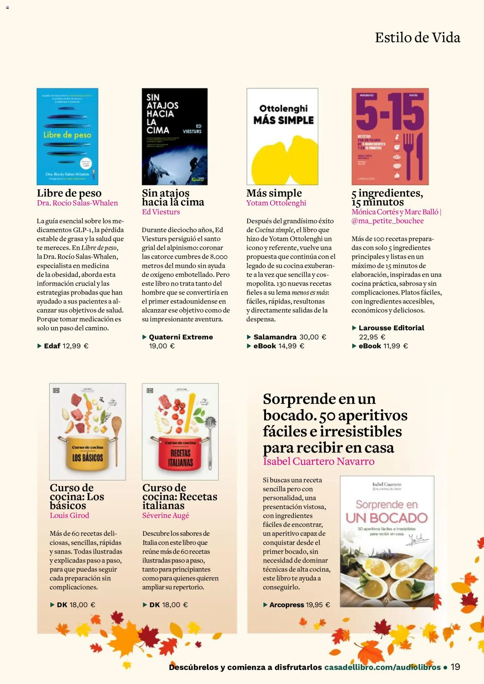 Casa del libro folleto │ válido desde el 16/10/2026 | Página: 19 | Productos: Ingredientes, Té, Cocina, Peso