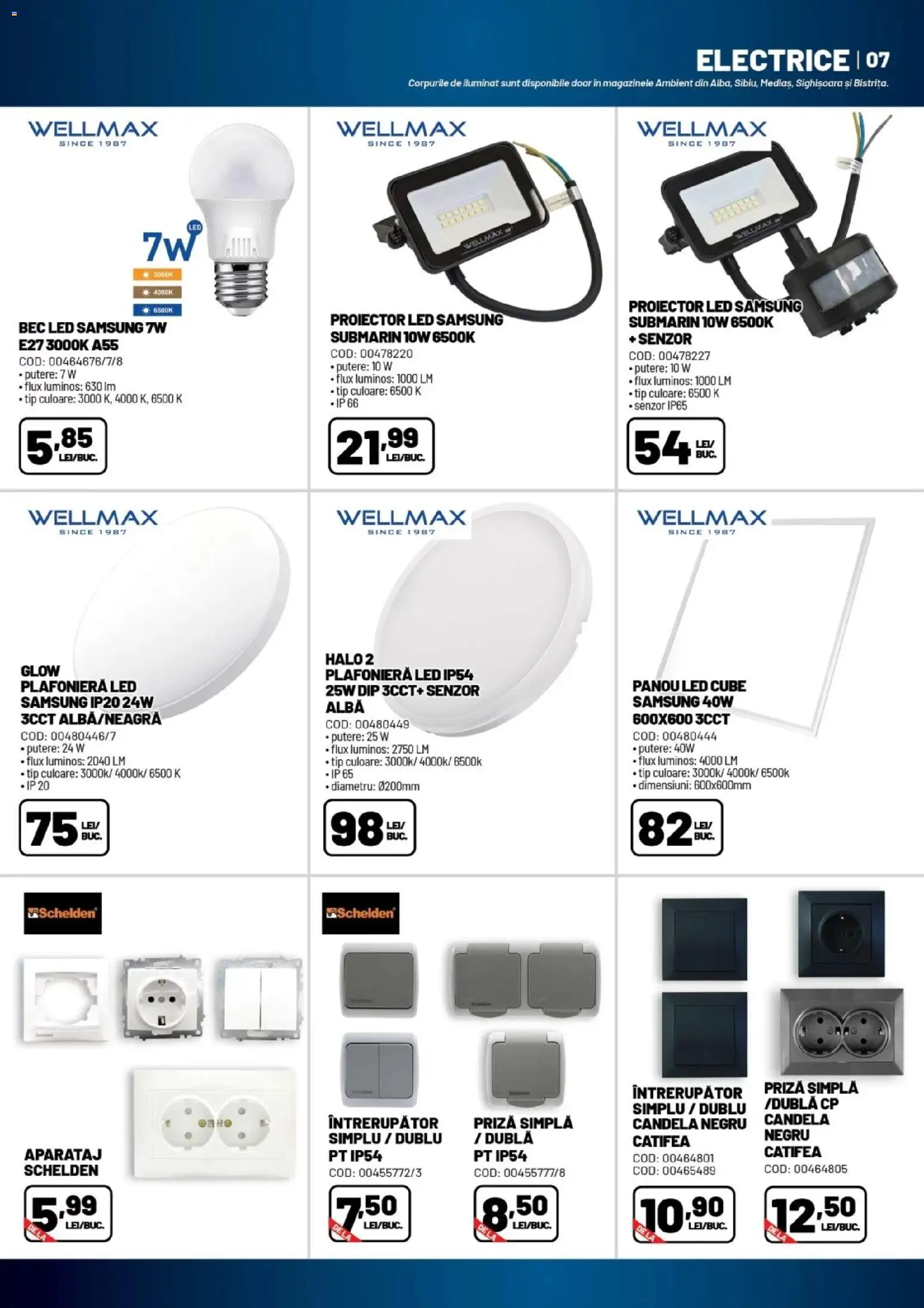 Noul catalog Ambient – valabil de la 06.10.2026 | Pagină: 7 | Produse: Bec, Alba, Priză, Tip