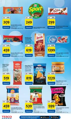 Tesco aktuális akciós újság - amely érvényes a következő dátumtól: 2026.07.16. | Oldal: 22 | Termékek: Chips, Tortilla, Puszedli, Csokoládé