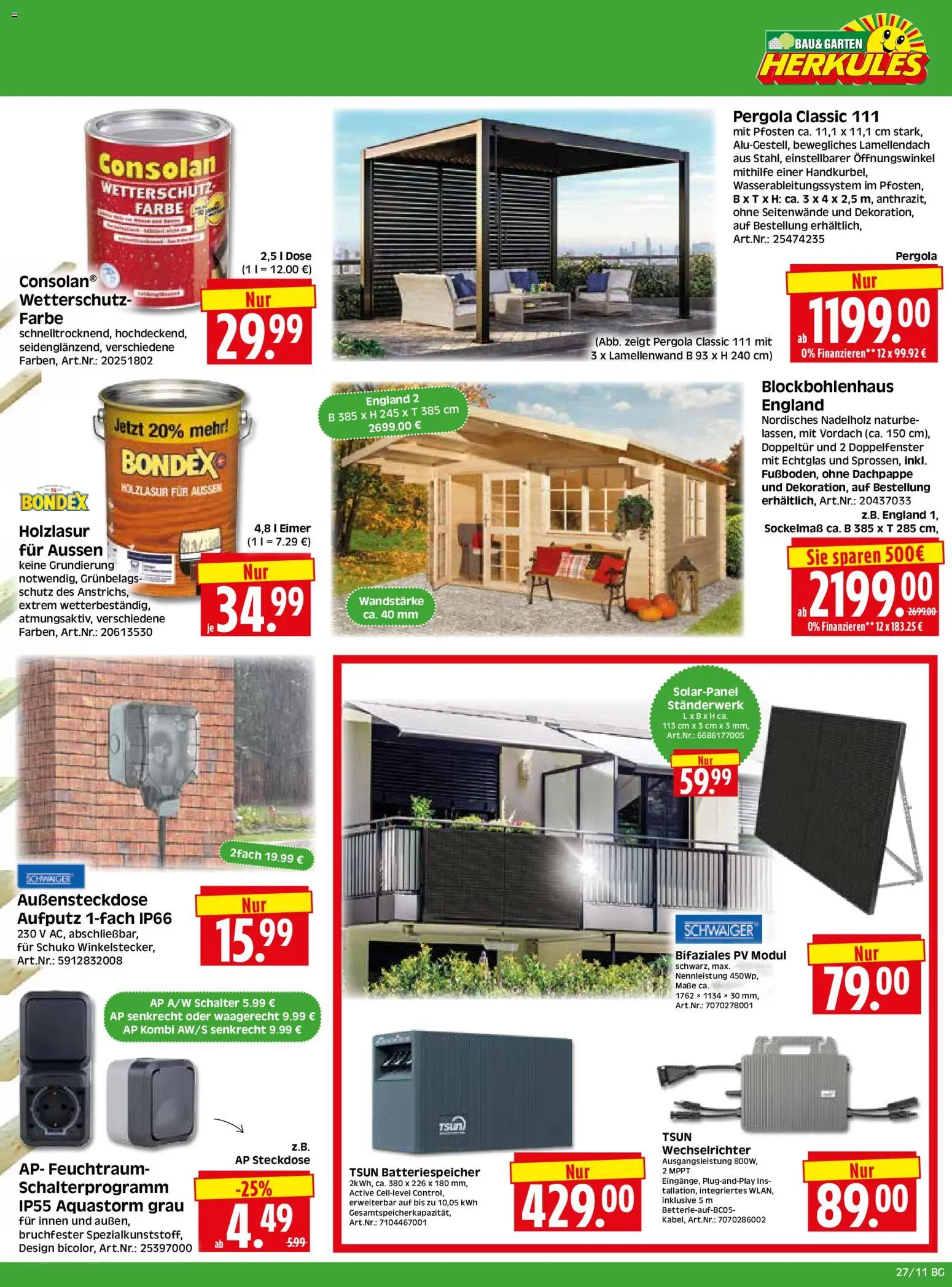 HERKULES Bau & Garten – gültig ab 29.06.2026 | Seite: 11 | Produkte: Steckdose