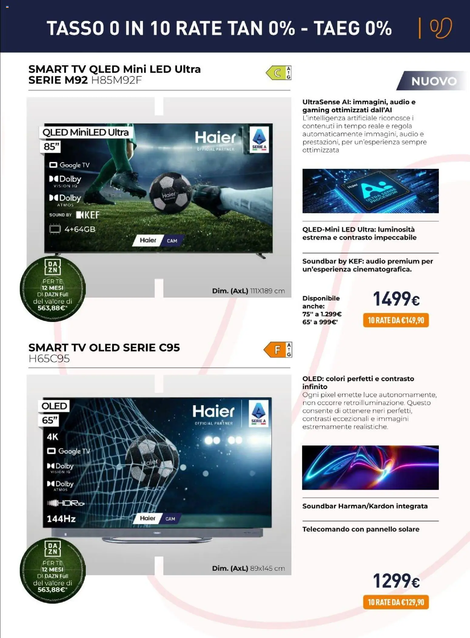 Volantino Unieuro del 21/08/2026 | Pagina: 3 | Prodotti: Tè, smart TV, TV, Audio