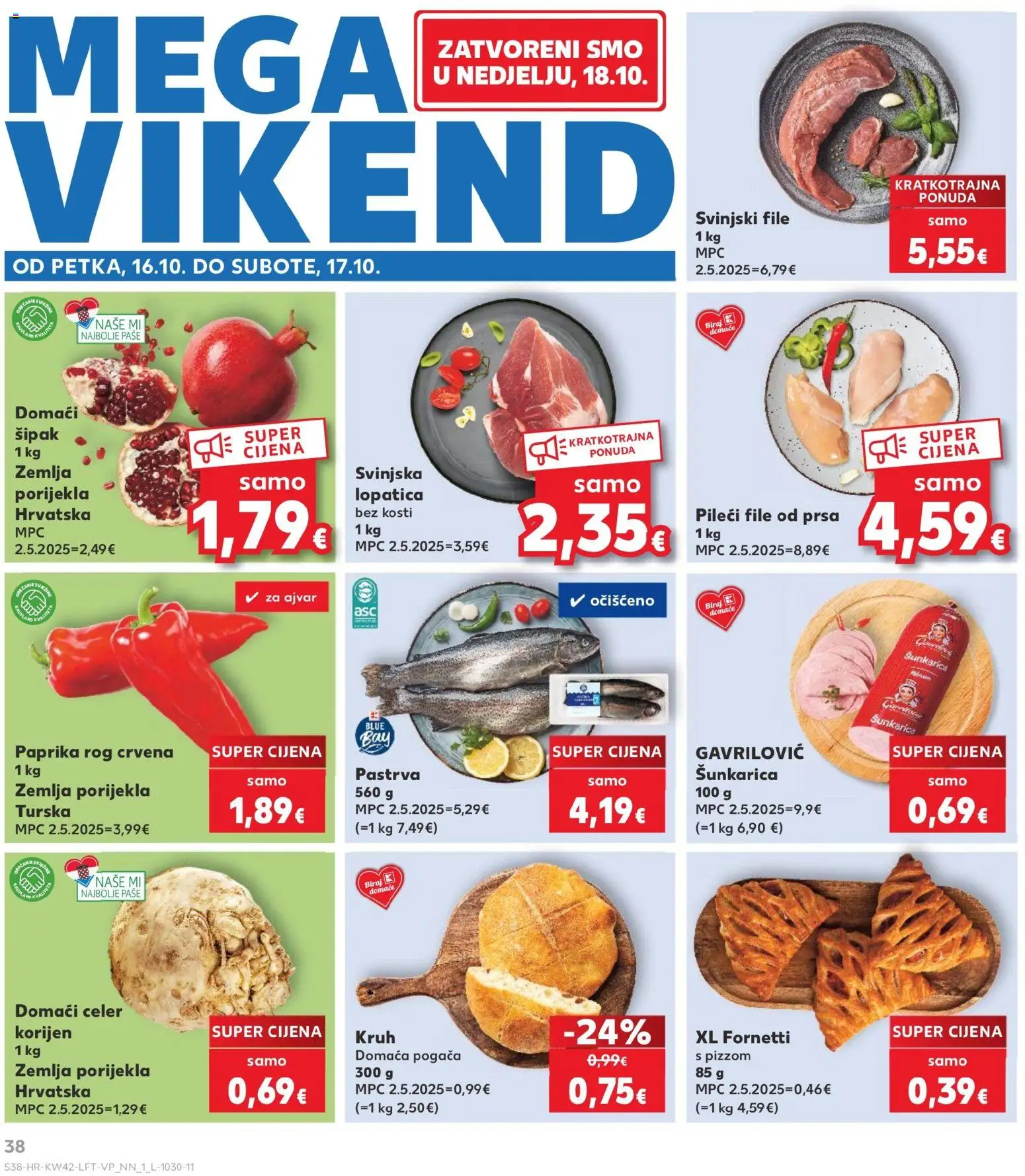 Kaufland katalog | vrijedi od 14.10.2026 | Stranica: 38 | Proizvodi: Fornetti, Svinjska lopatica, Svinjski file, Lopatica