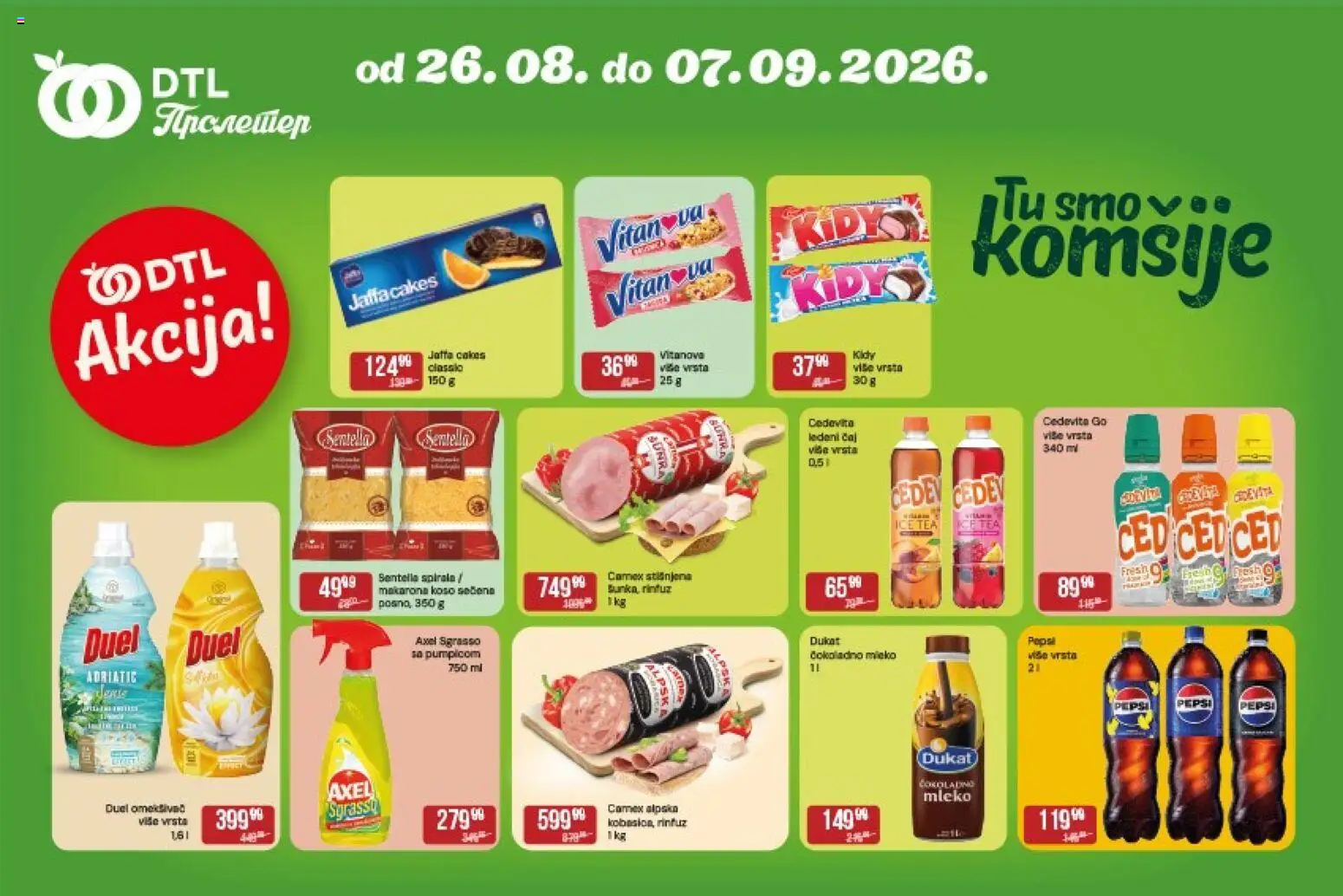 Metalac Proleter katalog - važi od 26.08.2026 | Strana: 2 | Proizvode: Ledeni čaj, Cedevita, Mleko, Šunka