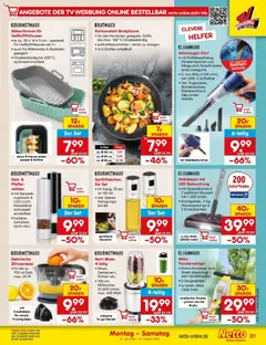 Netto Marken-Discount Prospekt Kruft ab 27.07.2026 gültig | Seite: 46 | Produkte: Mikrowelle, Bürste, Fritteuse, TV
