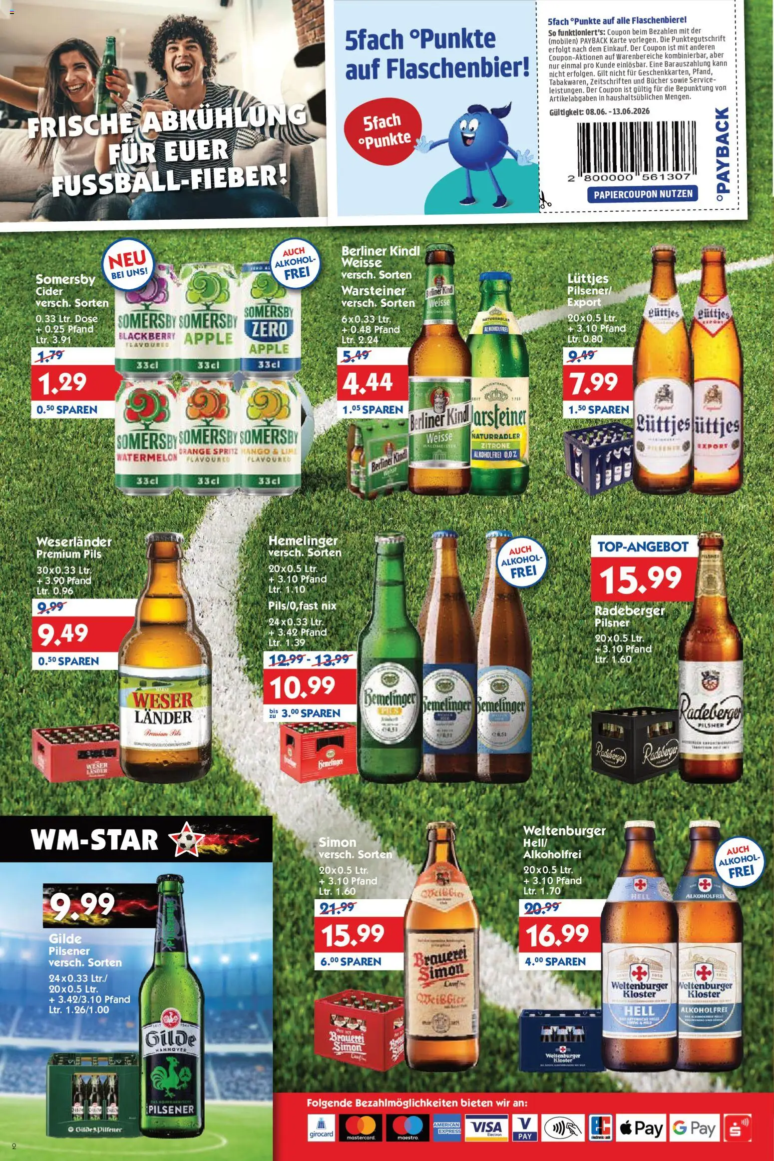 HOL’AB! Prospekt – gültig ab 08.06.2026 | Seite: 2 | Produkte: Pils, Apple, Warsteiner, Radeberger pilsner