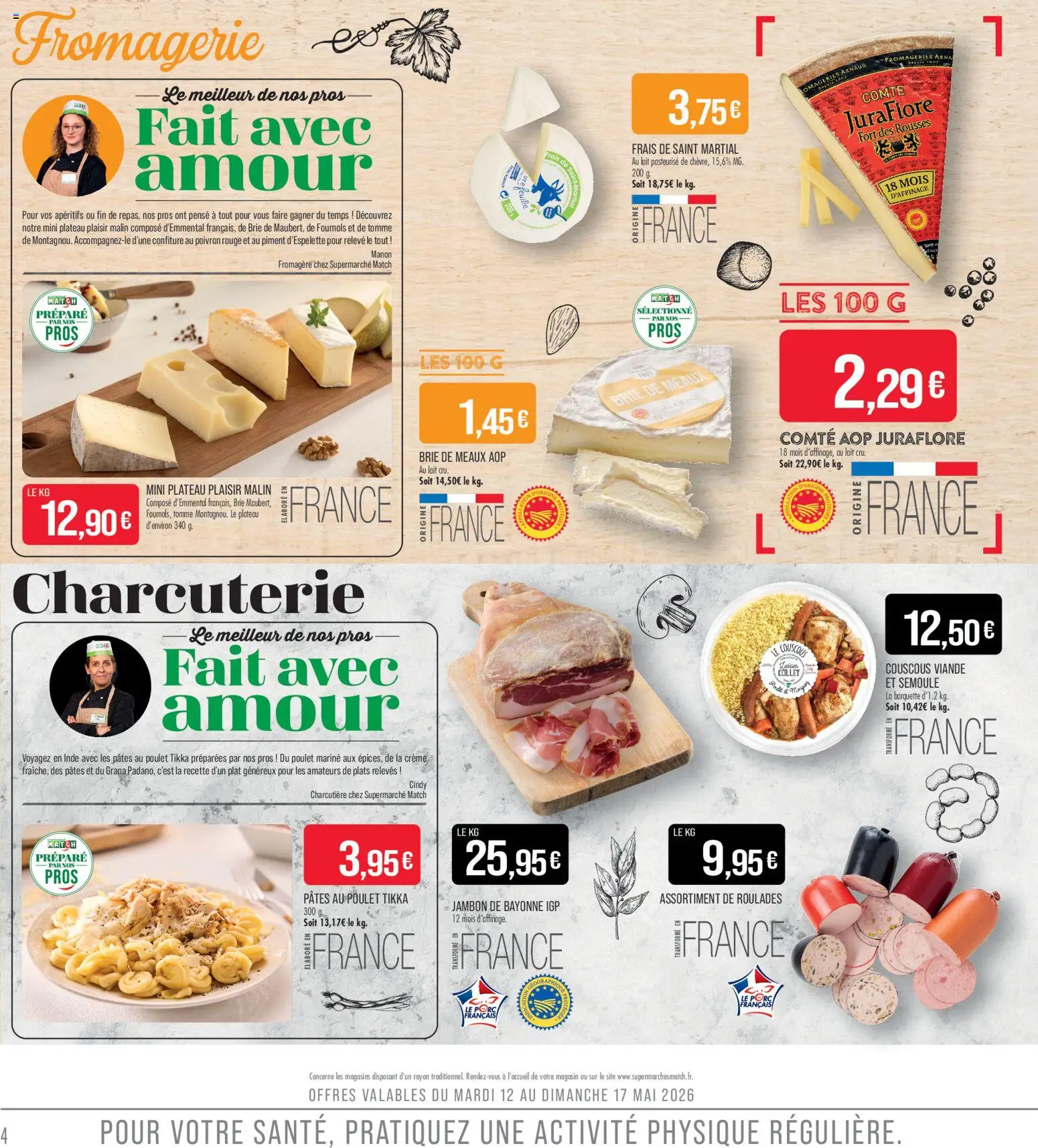 {H1} | Page: 4 | Produits: Mais, Lait, Jambon, Brie
