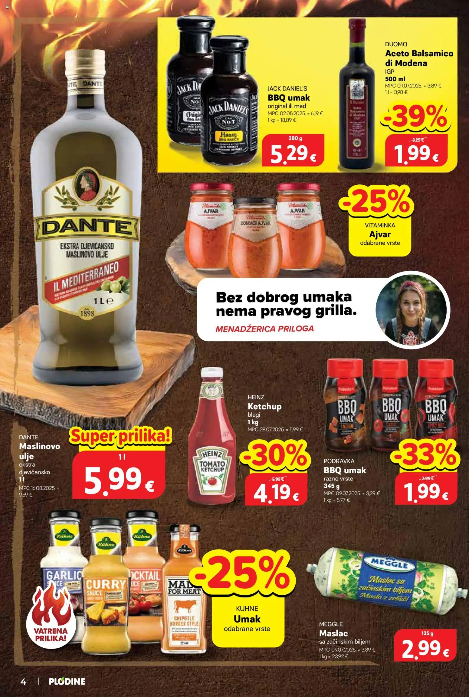Plodine katalog | vrijedi od 29.04.2026 | Stranica: 4 | Proizvodi: Med, Ulje, Umak, Curry