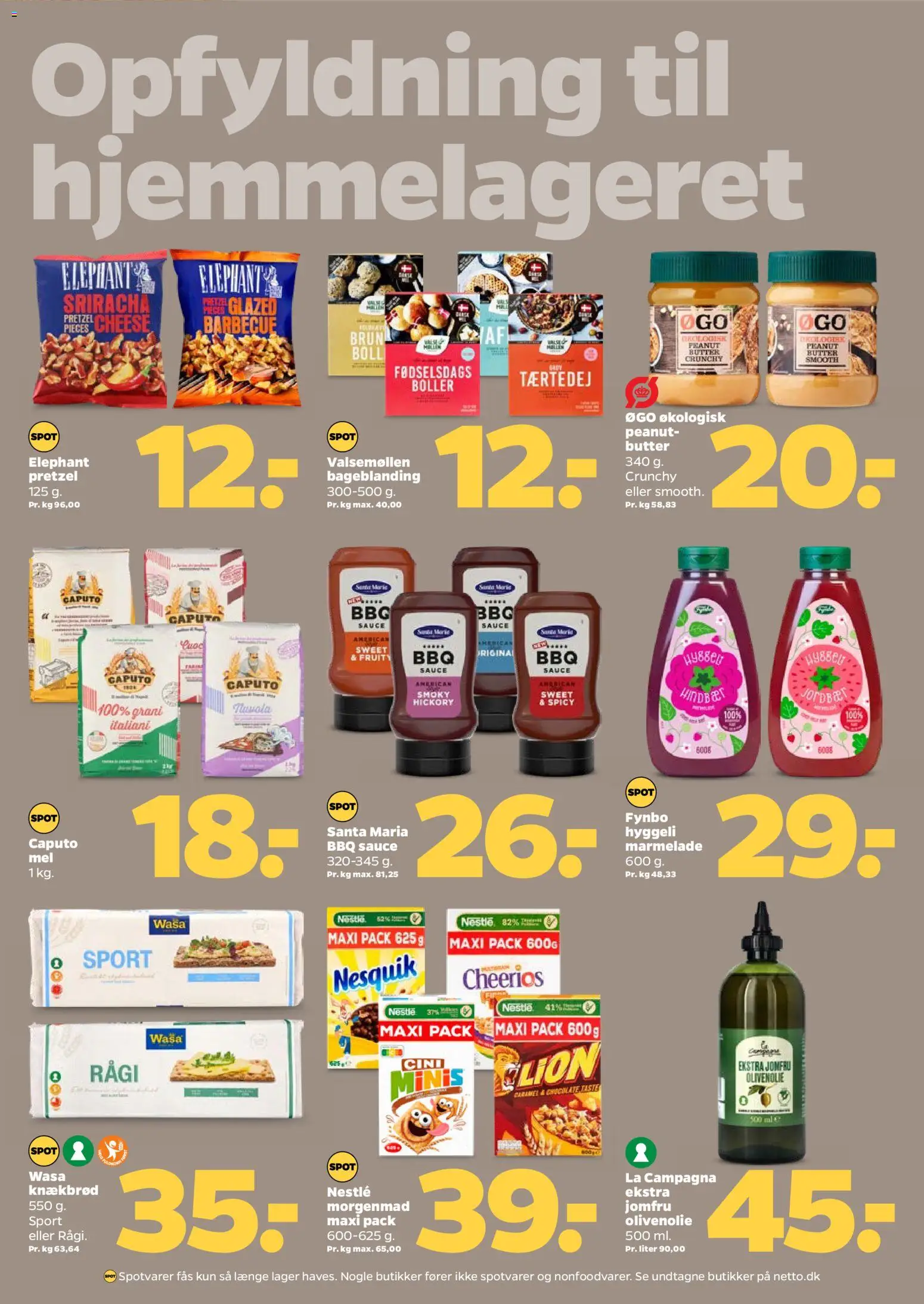 Netto tilbudsavis – gyldig fra 05.06.2026 | Side: 17 | Produkter: Mel, Knækbrød, Marmelade, Olivenolie