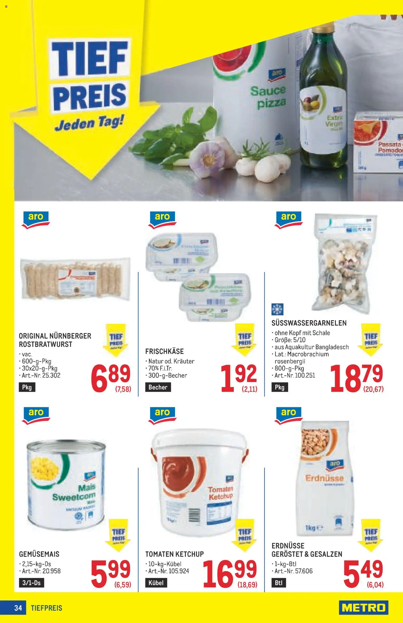 Metro angebote Profi gültig ab 01.10.2026 | Seite: 34 | Produkte: Mais, Erdnüsse, Tomaten, Geröstet
