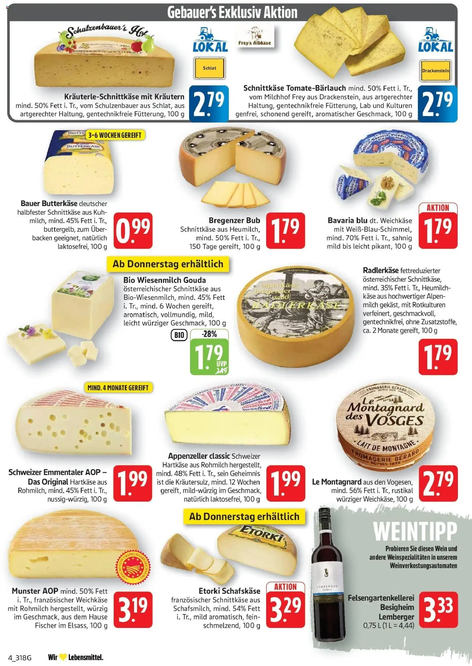 Edeka Prospekt Eislingen (ab 19.10.2026) » Angebote Online | Seite: 6 | Produkte: Milch, Käse, Wein, Schafskase