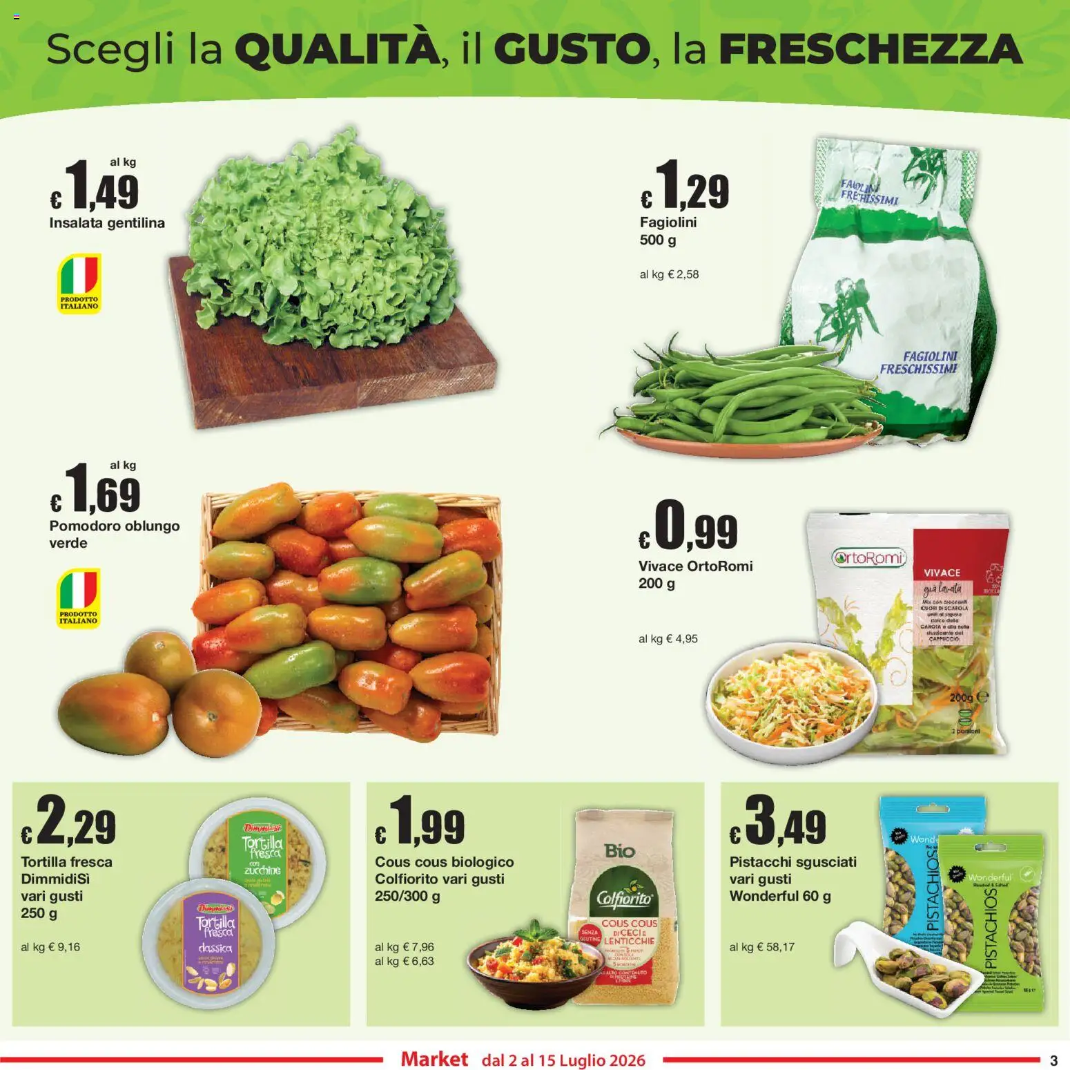 Volantino Sì con Te del 02/07/2026 | Pagina: 3 | Prodotti: Lenticchie, Pomodoro, Cappuccio, Zucchine