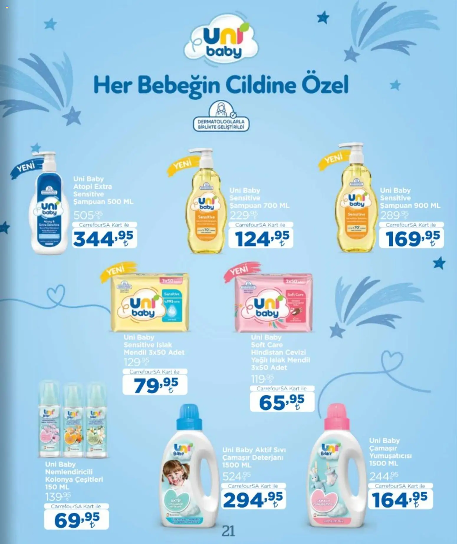 CarrefourSA - Katalog Bebek - 12 Ekim 2026 tarihinden itibaren geçerlidir | Sayfa: 21 | Ürünler: Mendil, Şampuan, Hindistan Cevizi, Çamaşır deterjanı
