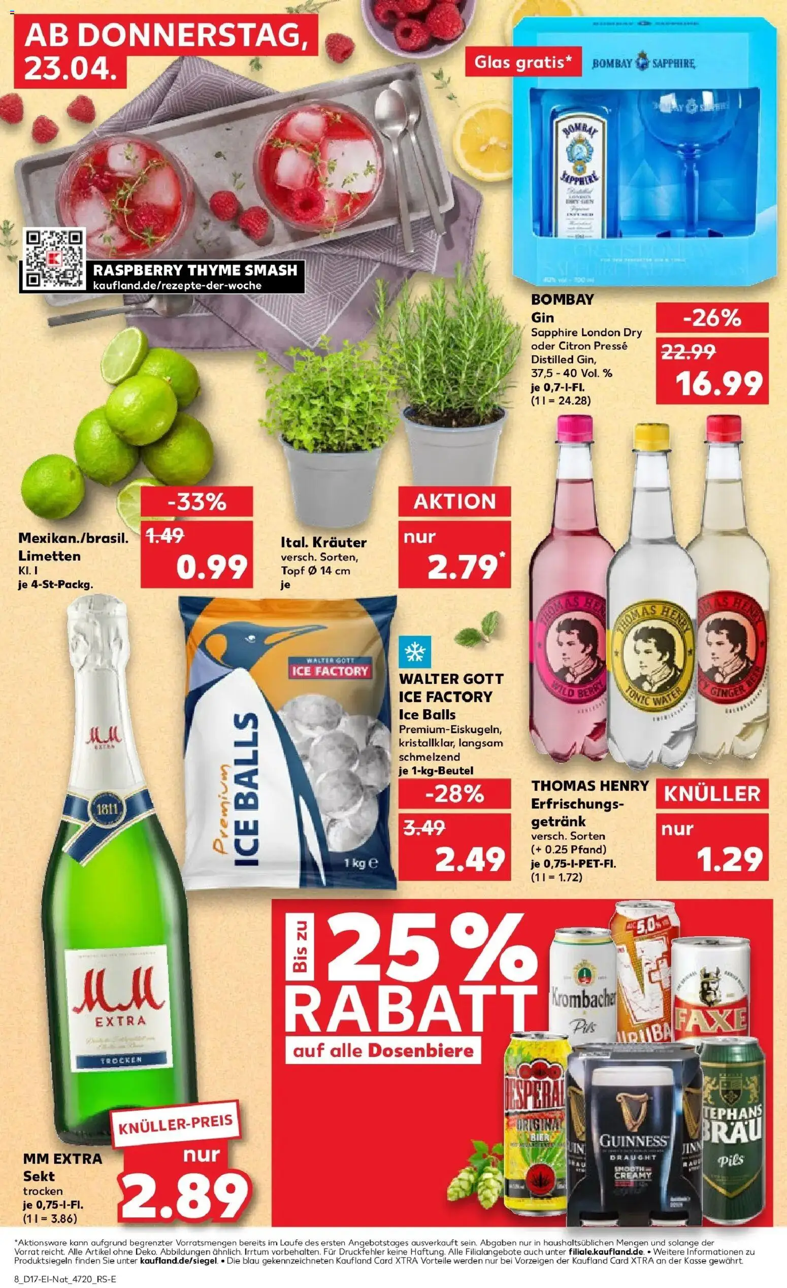 Kaufland Prospekt Limburg An Der Lahn	 – gültig ab 23.04.2026 | Seite: 8 | Produkte: Presse, Pils, Krombacher, Gin
