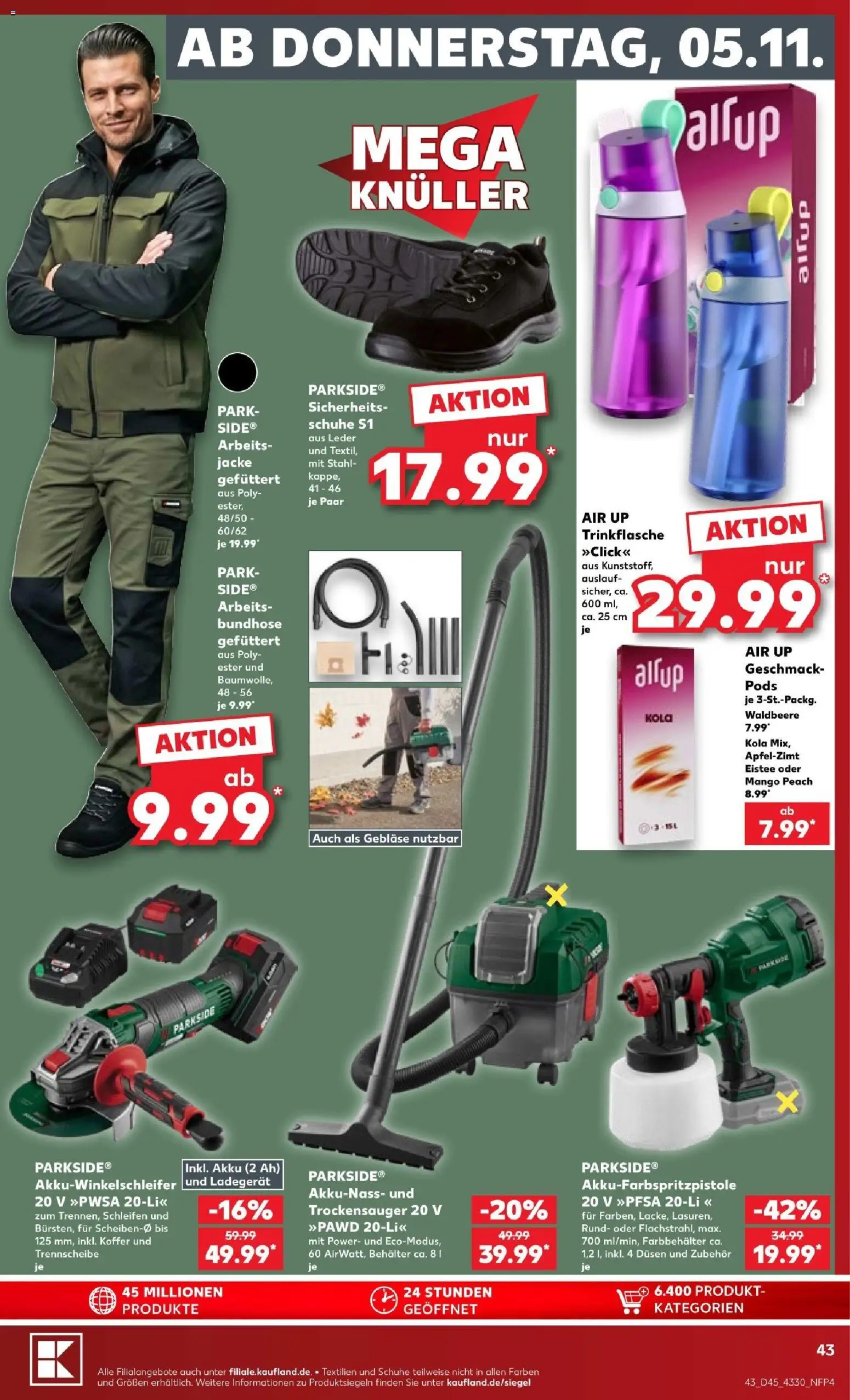 Kaufland Prospekt – gültig ab 02.11.2026 | Seite: 43 | Produkte: Mango, Jacke, Koffer, Ladegerät