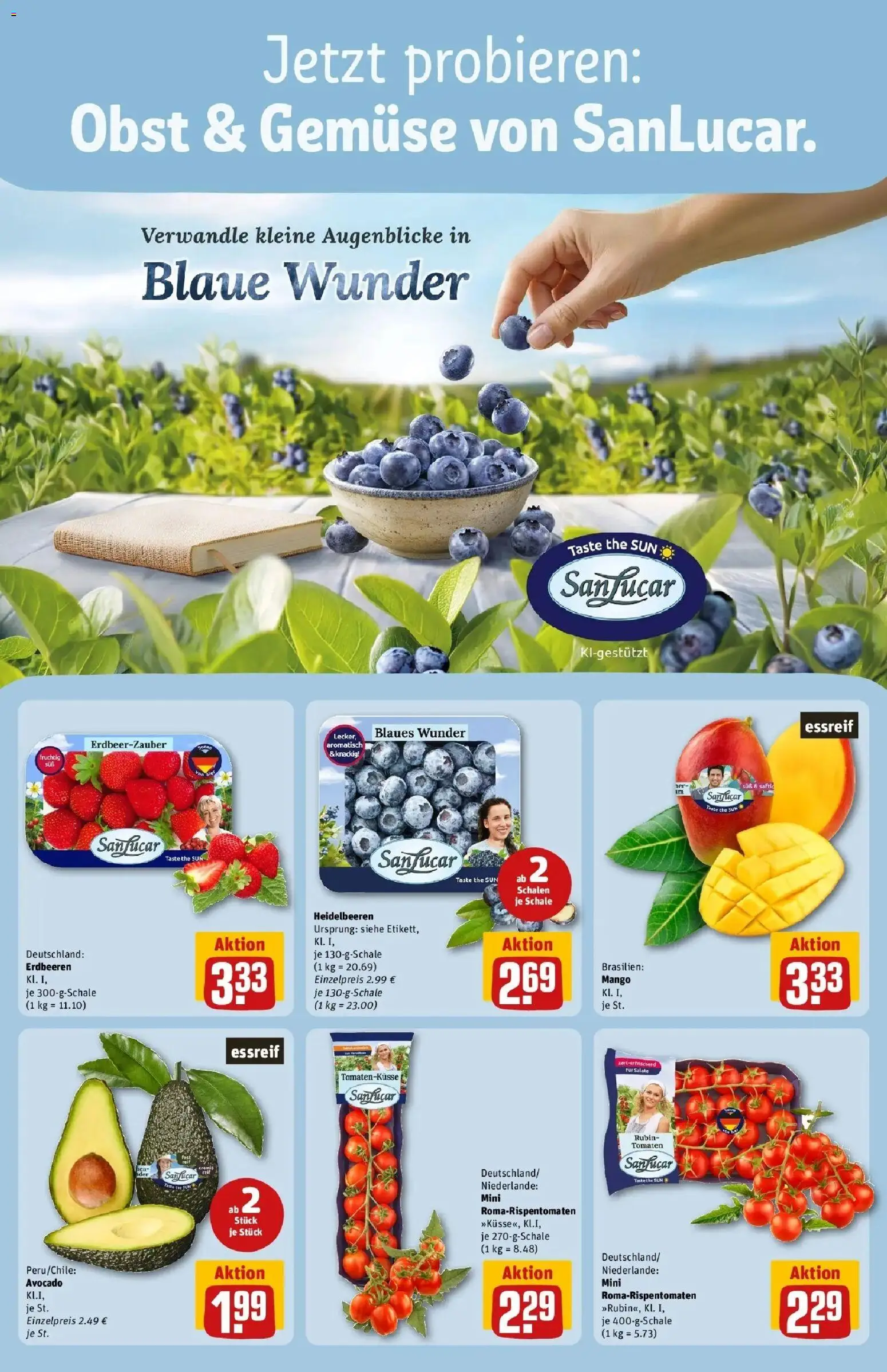 REWE Prospekt ab 28.09.2026 zum Blättern » Angebote | Seite: 14 | Produkte: Tomaten, Avocado, Gemüse, Erdbeeren