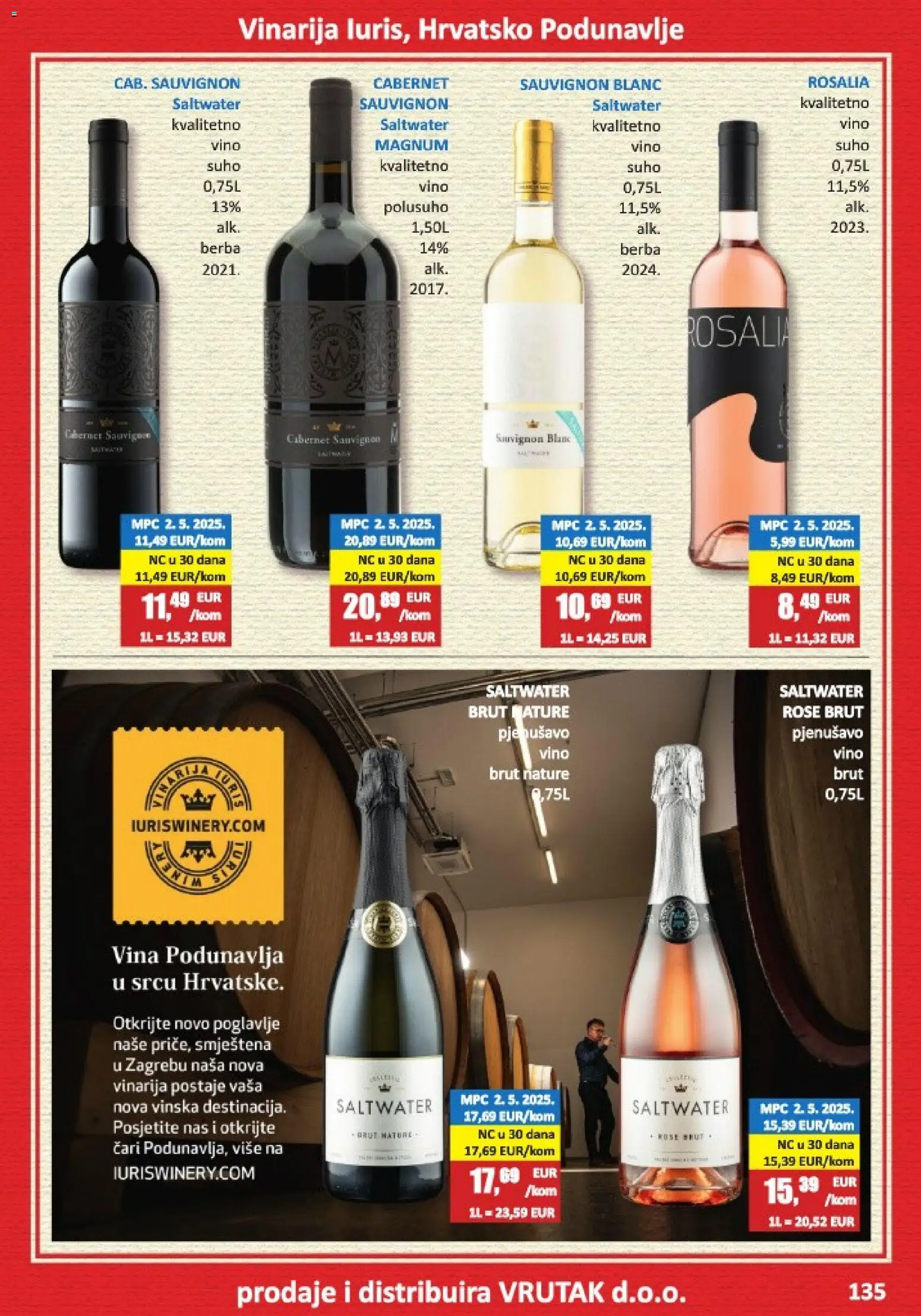 Vrutak katalog | vrijedi od 01.11.2025 | Stranica: 135 | Proizvodi: Vino, Pjenušavo vino, Magnum, Cabernet sauvignon
