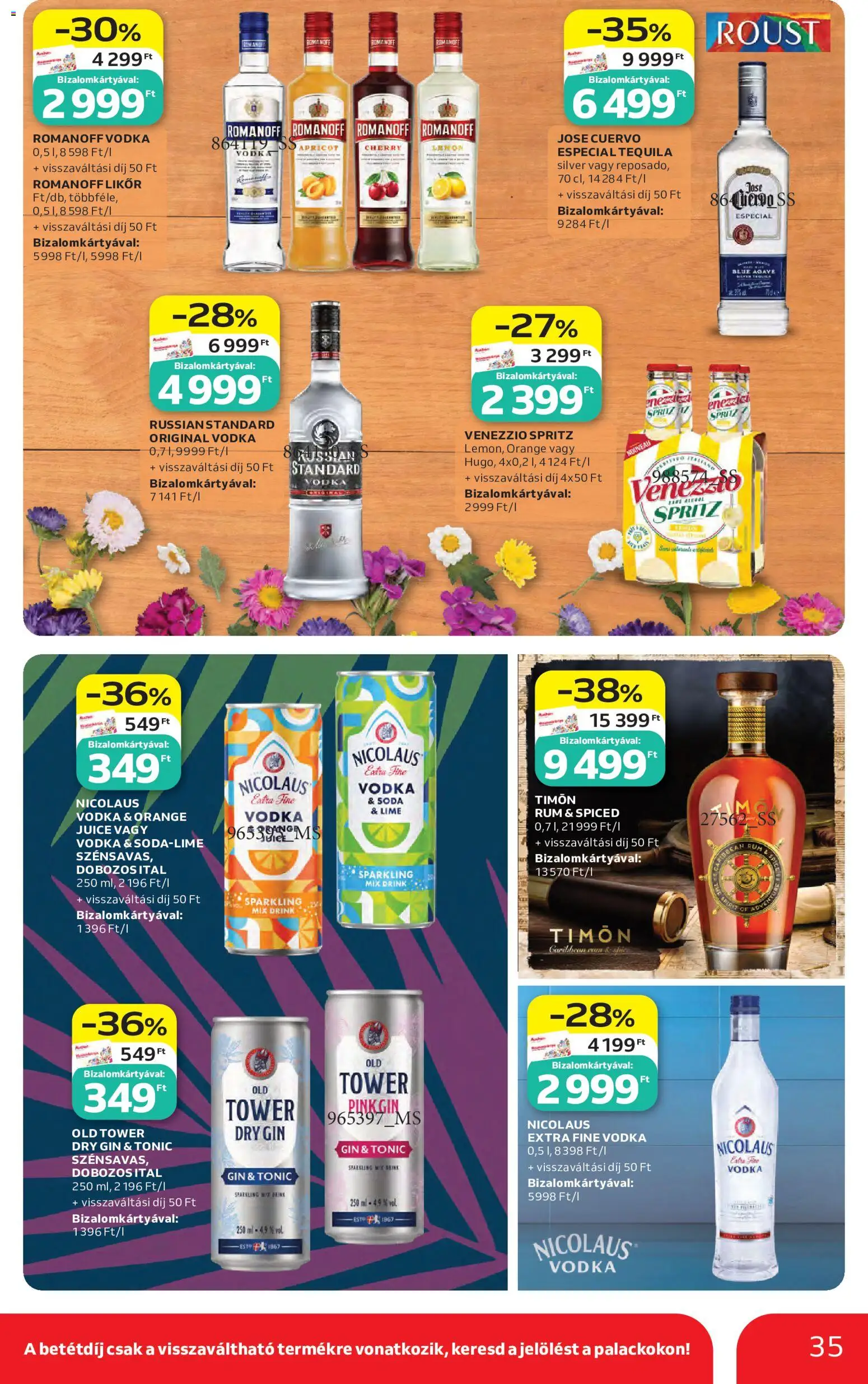Auchan akciós ujság - amely érvényes a következő dátumtól: 04.06.2026 | Oldal: 35 | Termékek: Tonic, Lime, Tequila, Rum