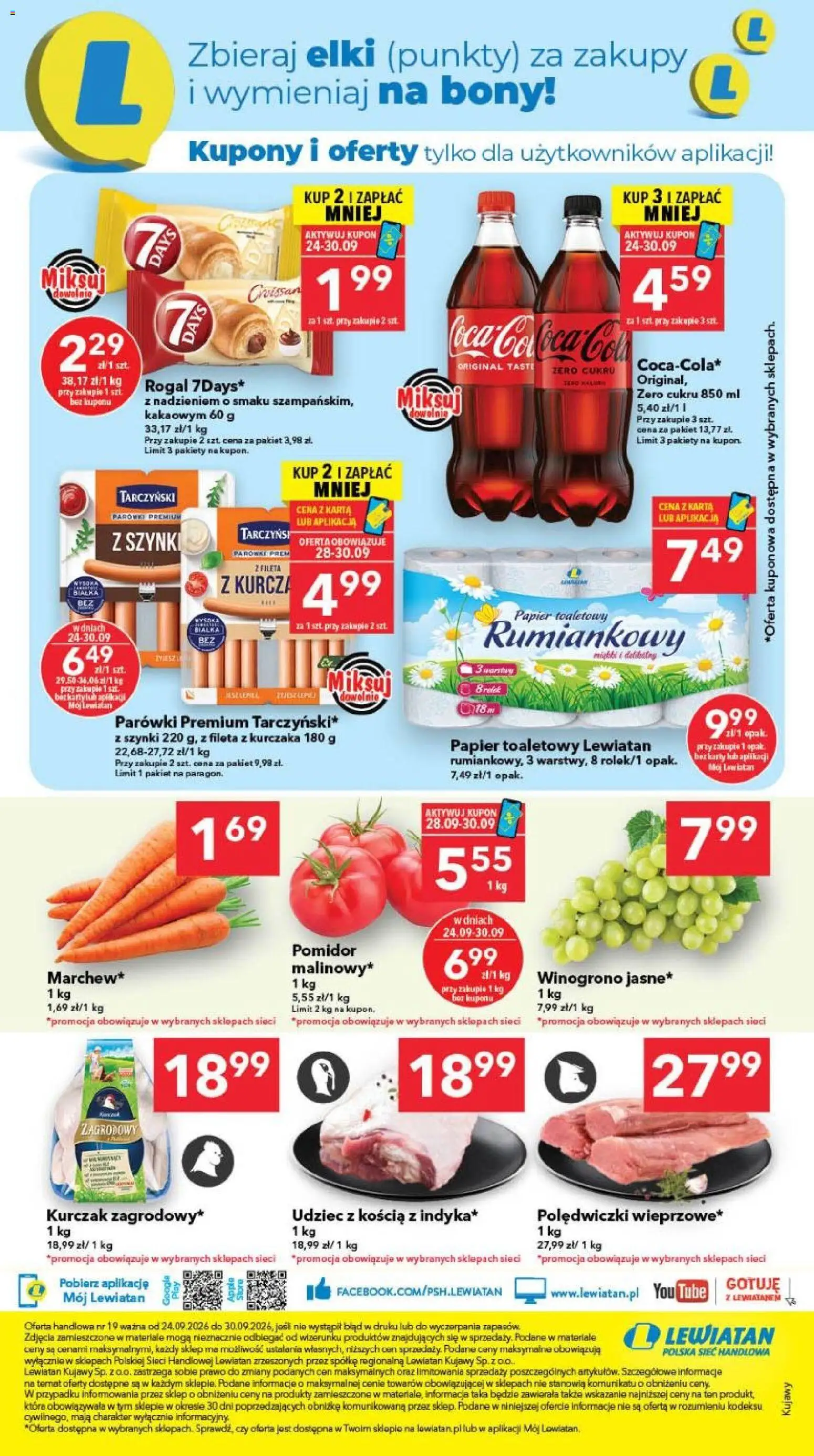 Lewiatan gazetka - Bydgoszcz od 24.09.2026 | Strona: 8 | Produkty: Croissant, Kurczak, Pomidor, Parówki