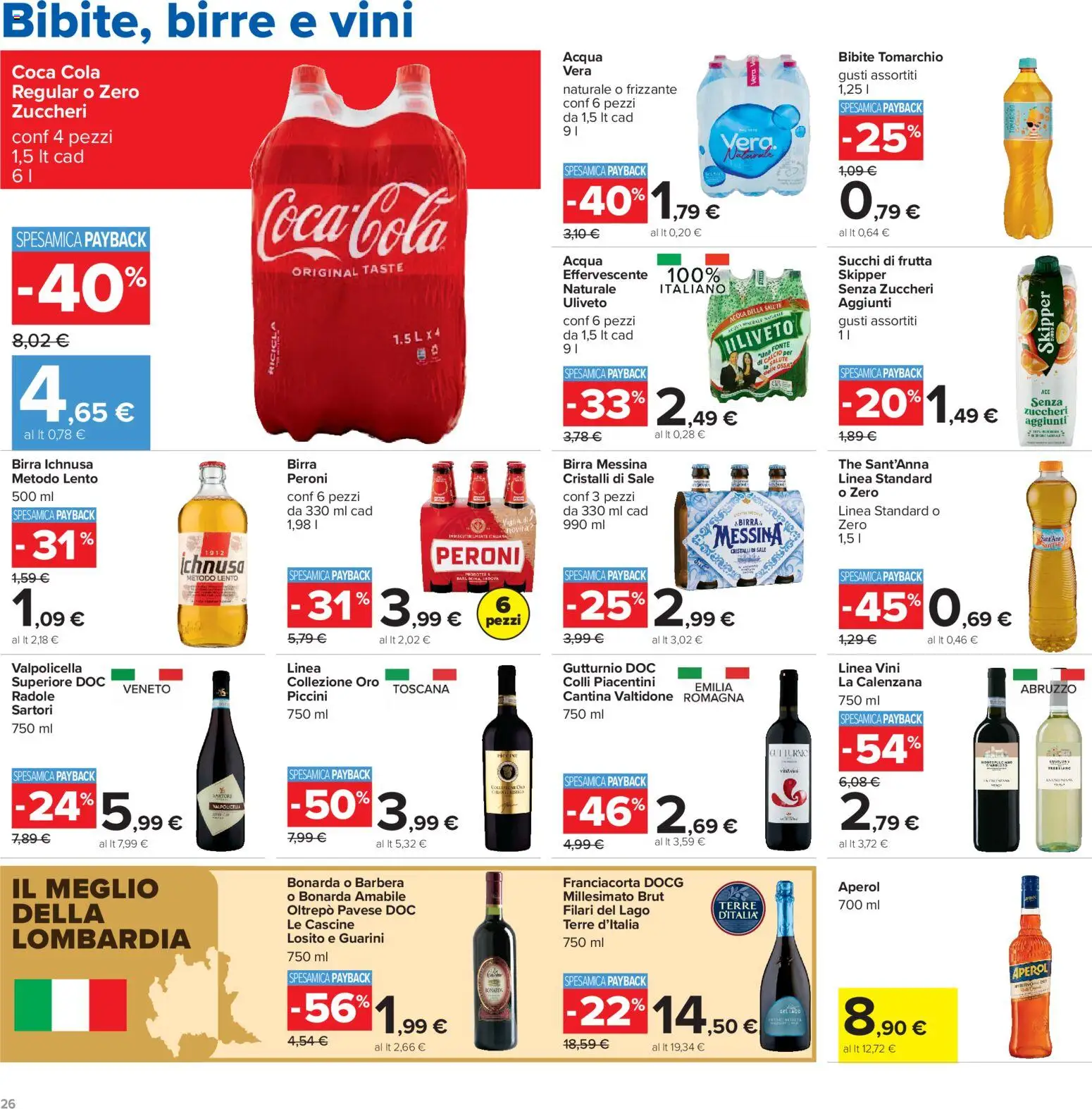 Volantino Carrefour del 04/09/2026 | Pagina: 26 | Prodotti: Birra, Birra messina, Acqua minerale, Birra Ichnusa
