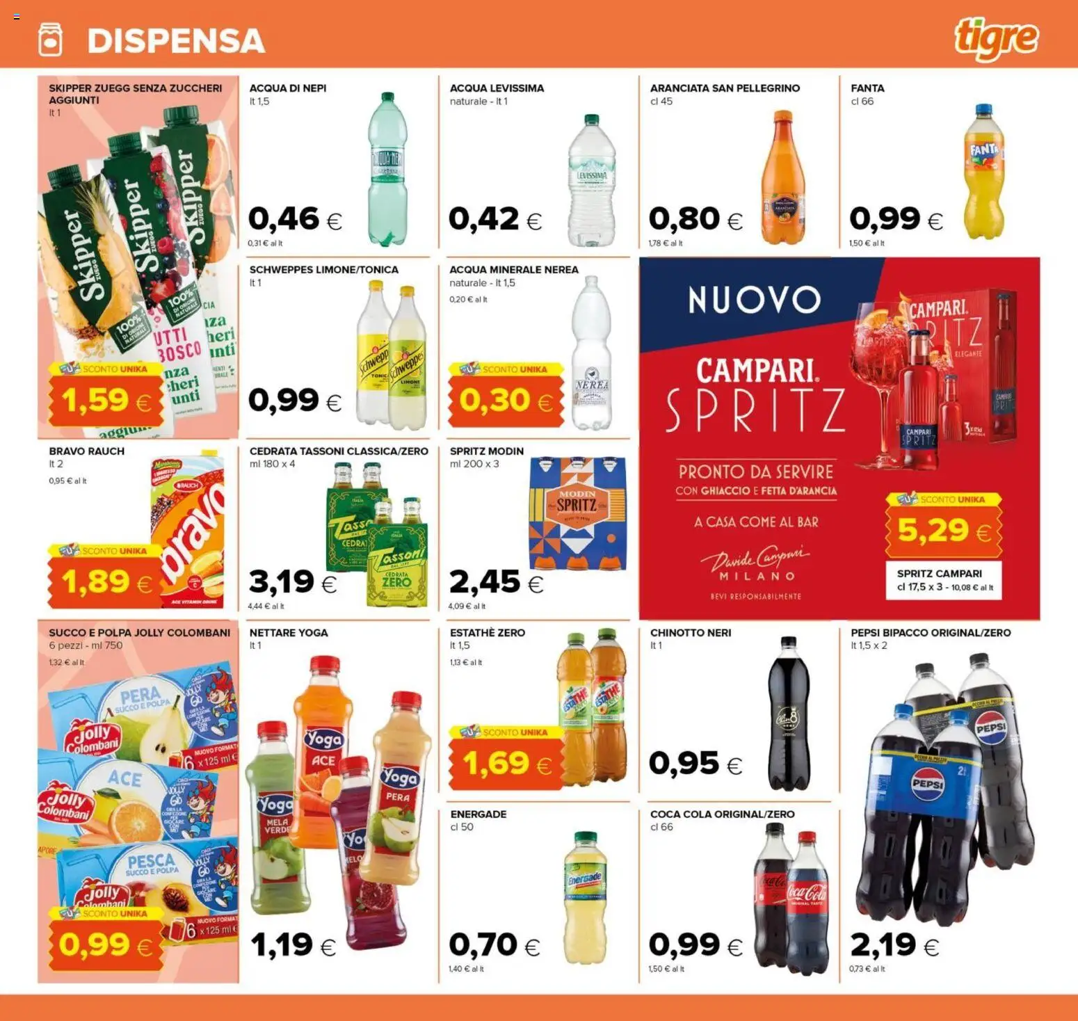 Volantino Tigre del 02/07/2026 | Pagina: 19 | Prodotti: Succo, Limone, Pepsi, Coca Cola