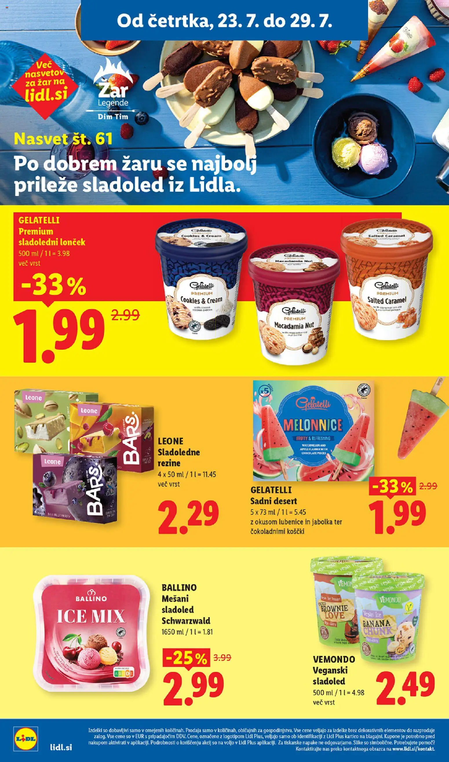 Novi Lidl katalog ponudbe – veljaven od 23.07.2026 | Stran: 14 | Izdelki: Jabolka, Sladoled, Lubenice