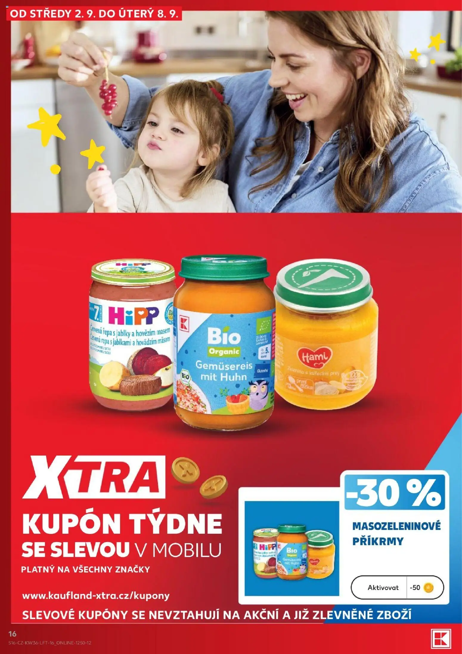 Kaufland leták - Chomutov od 02.09.2026 | Strana: 16 | Produkty: Řepa, Příkrmy, Hipp, Hami