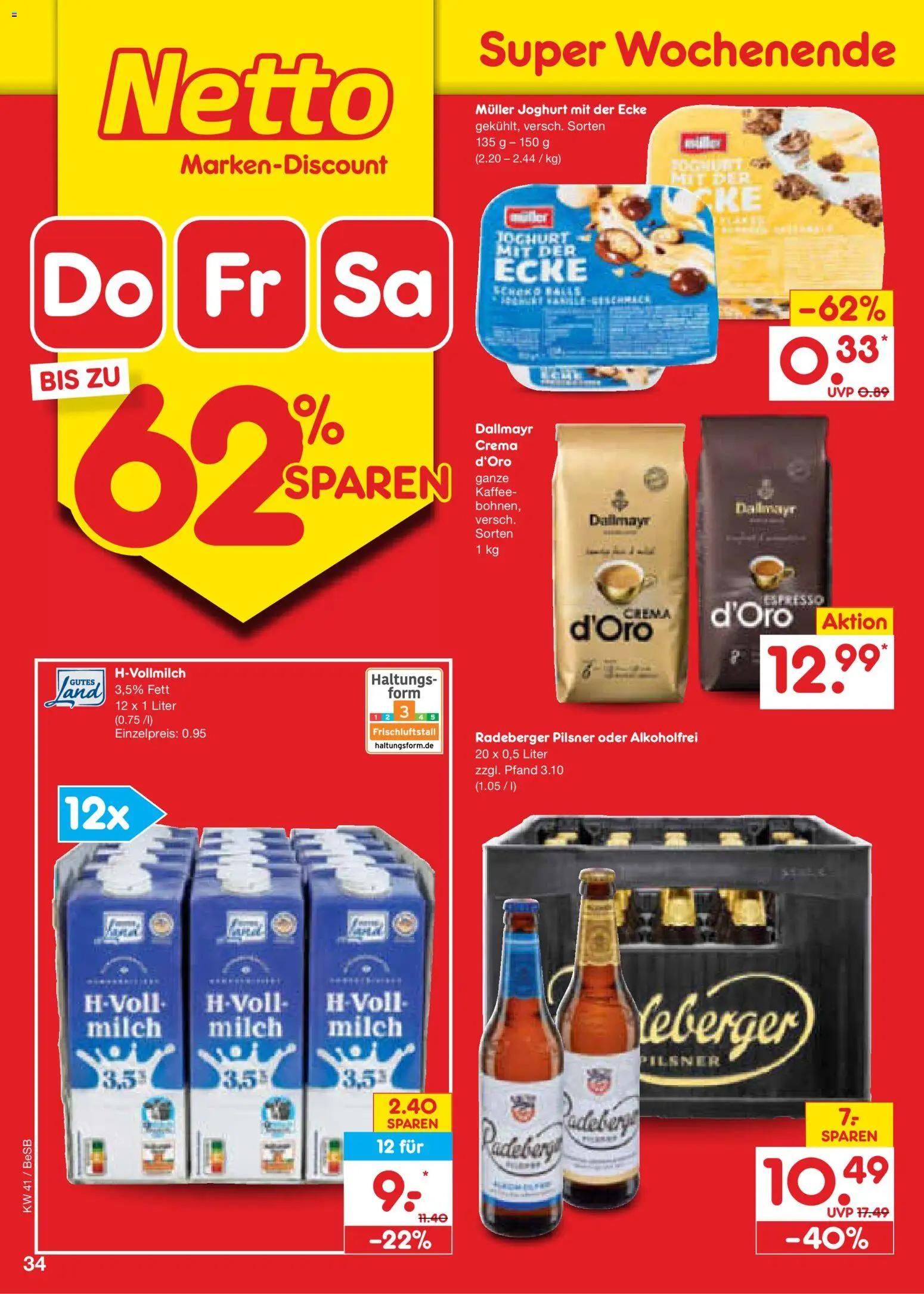 Netto Marken-Discount Prospekt – gültig ab 05.10.2026 | Seite: 42 | Produkte: Joghurt, Kaffee, Dallmayr, Radeberger pilsner