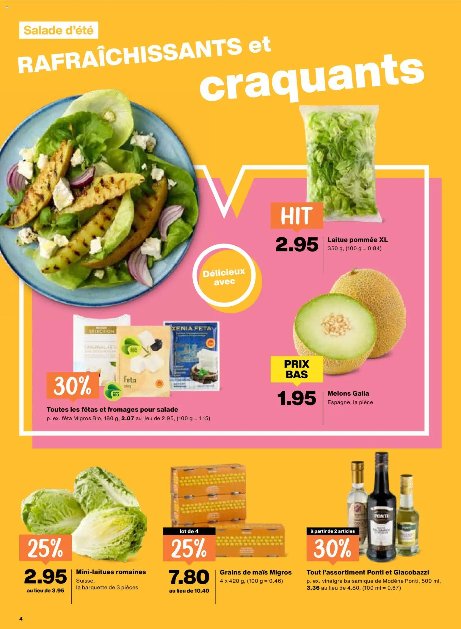 Migros aktionen FR – gültig ab 13.08.2026 | Seite: 4 | Produkte: Feta, Mais