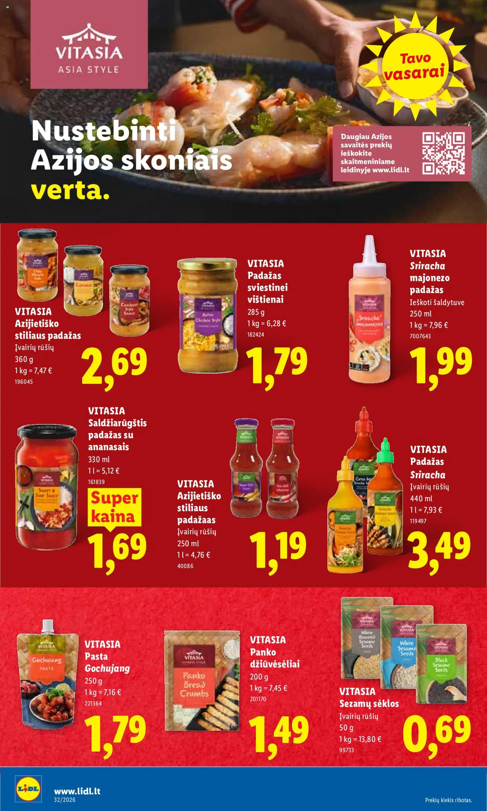 LIDL akcijos nuo 2026.08.03 | Puslapis: 12 | Prekių: Sėklos, Padažas