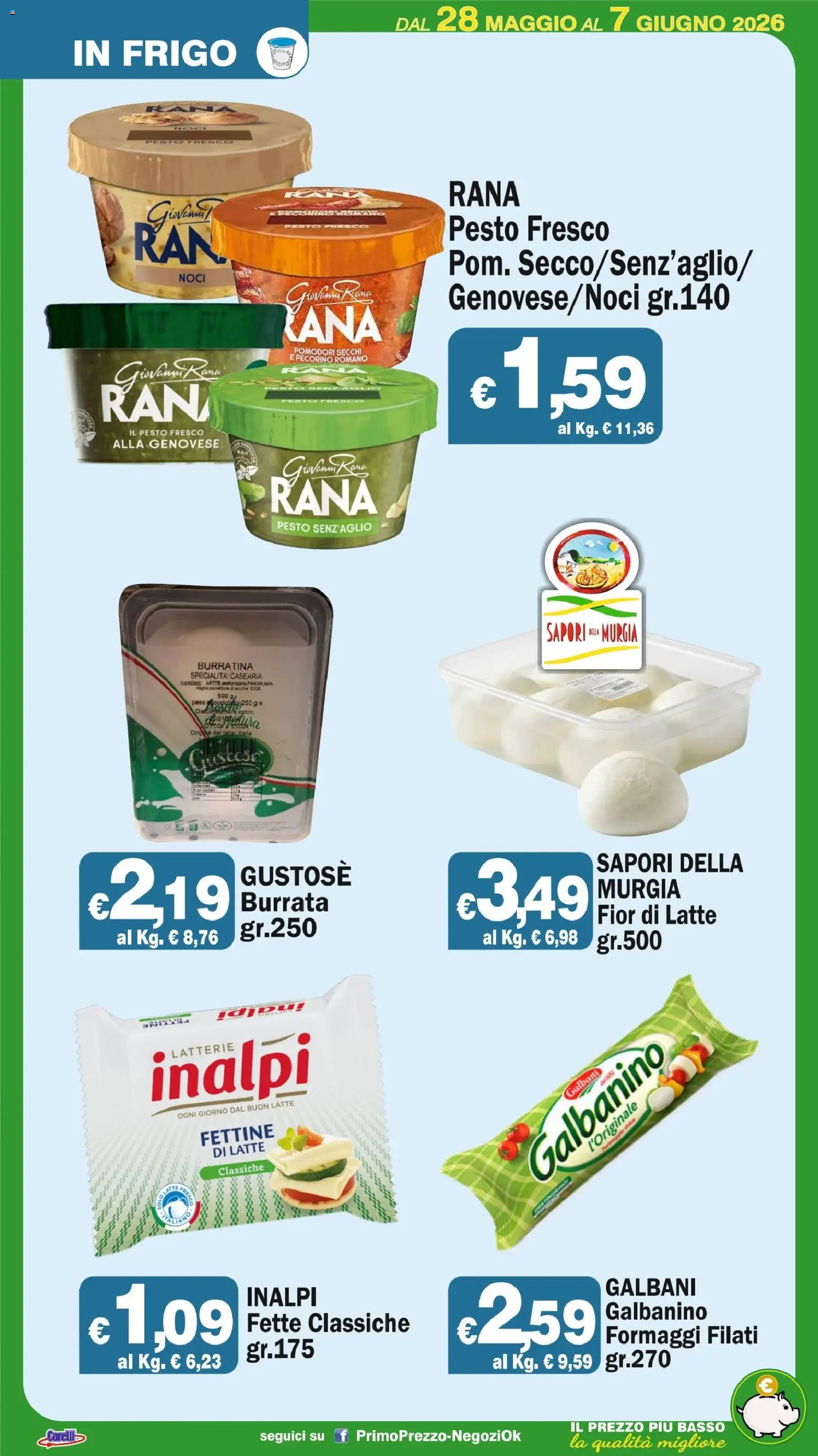 Volantino Primo Prezzo del 28.05.2026 | Pagina: 45 | Prodotti: Panna, Sale, Latte, Pomodori secchi