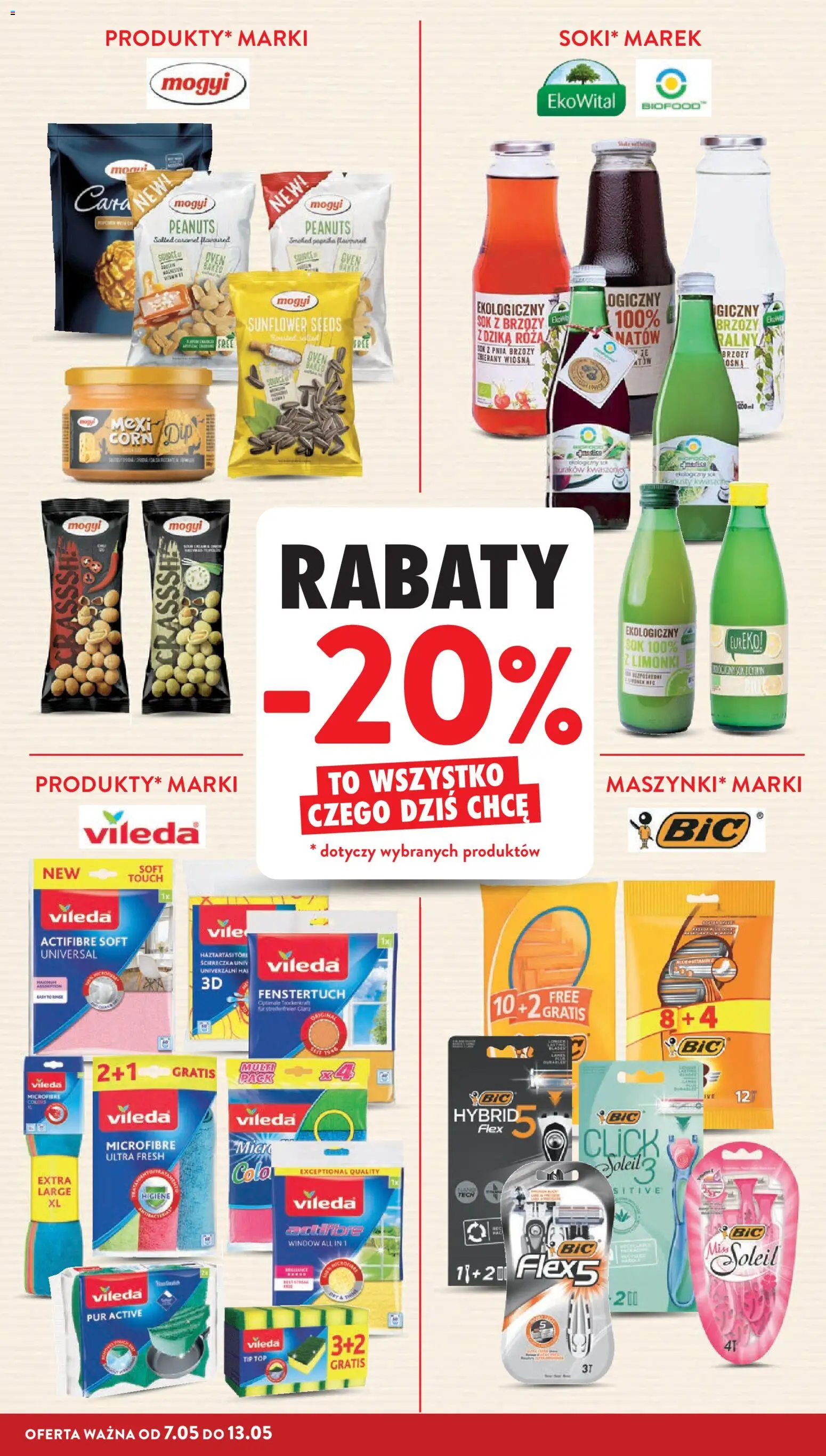 Intermarche gazetka od 07.05.2026 | Strona: 16 | Produkty: Sok z brzozy, Top, Sok, Vileda