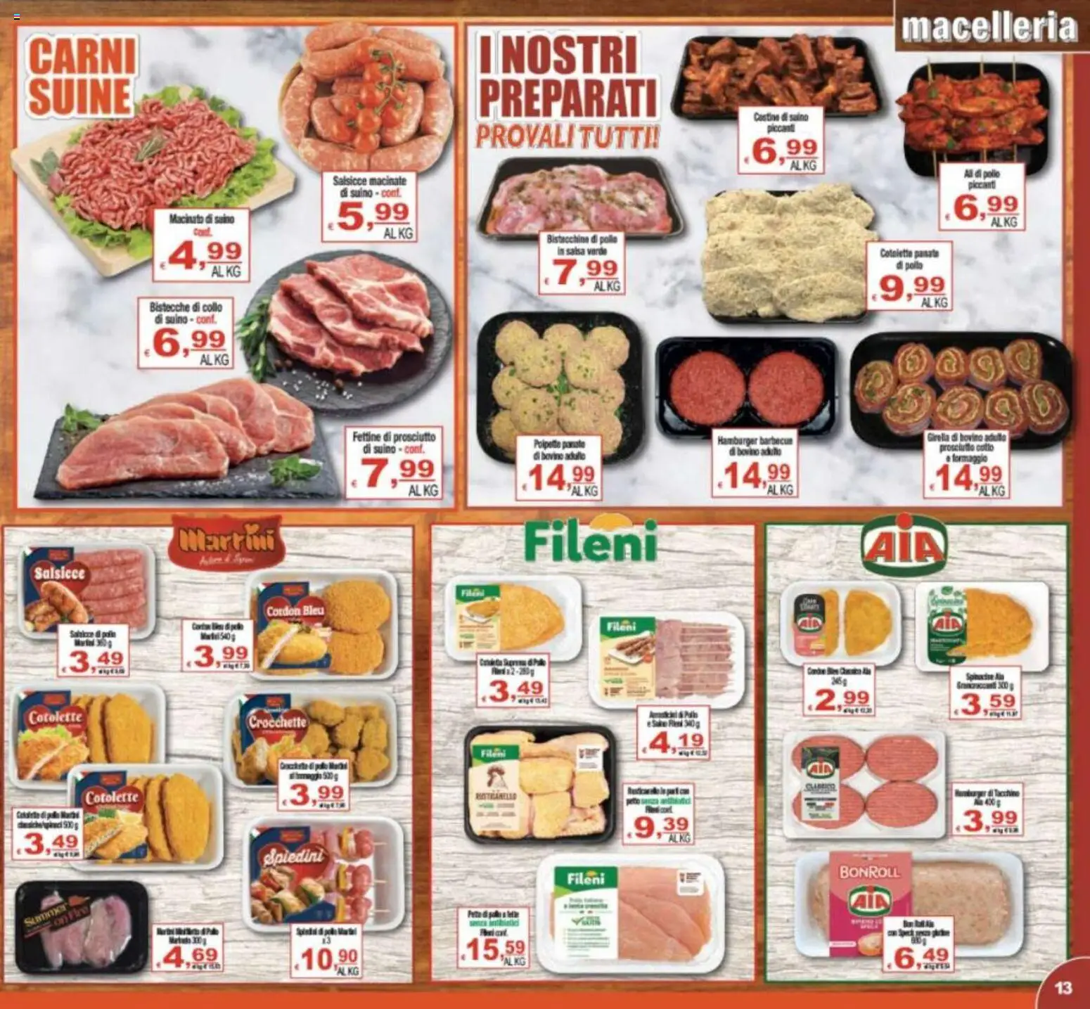 Volantino CTS del 08.05.2026 | Pagina: 13 | Prodotti: Prosciutto Cotto, Formaggio, Crocchette, Macinato