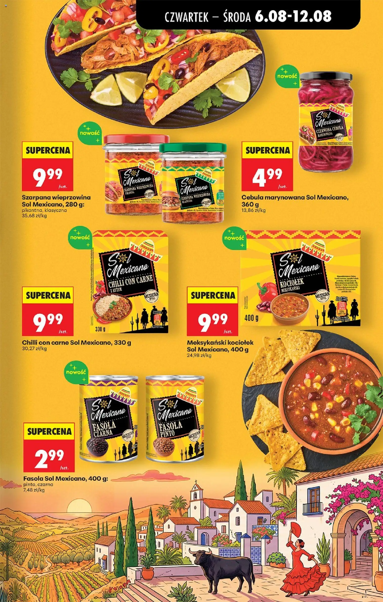 Biedronka gazetka od czwartku od 06.08.2026 | Strona: 63 | Produkty: Wieprzowina, Czarna fasola, Sól