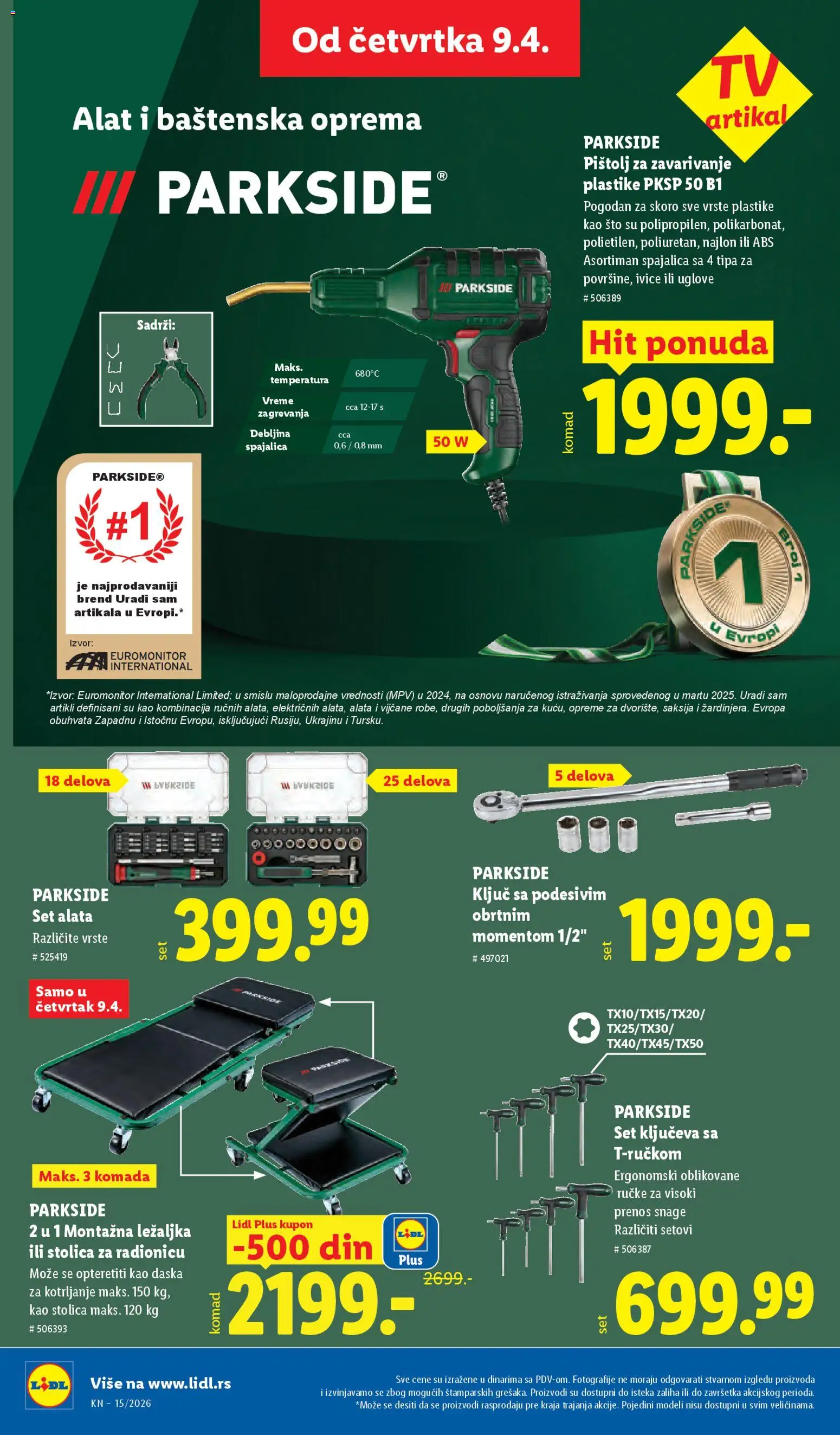 Lidl katalog - važi od 09.04.2026 | Strana: 80 | Proizvode: Parkside, Ležaljka, Stolica, Alat