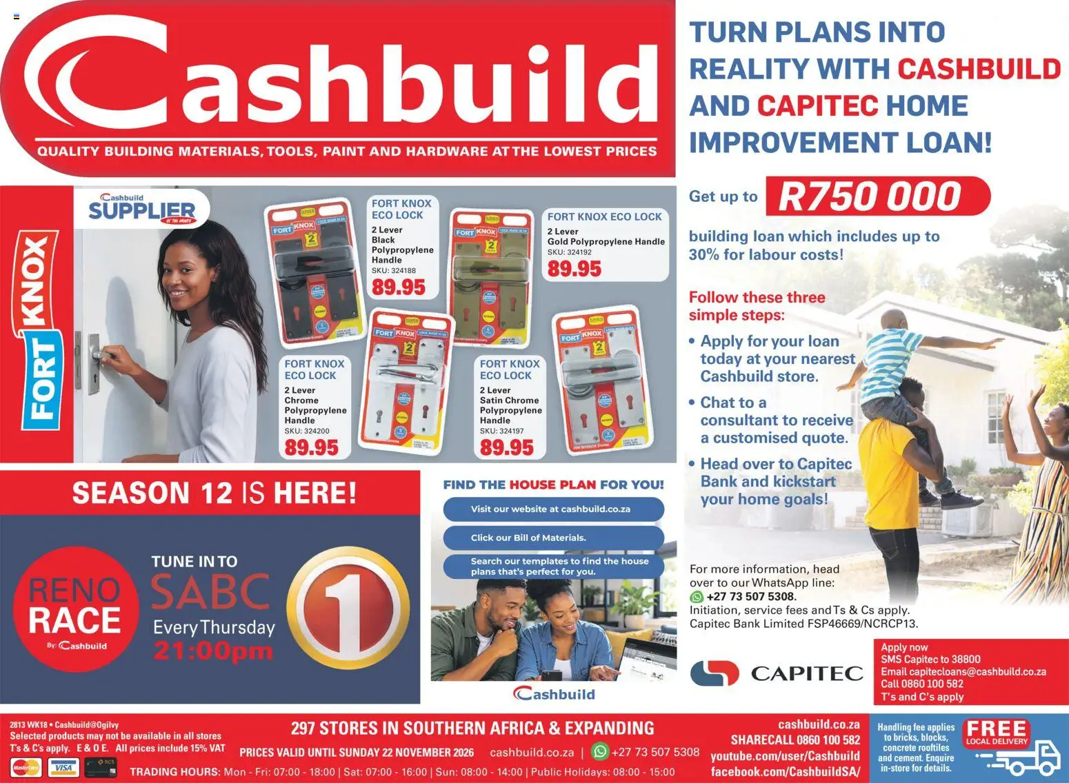 New Cashbuild catalogue – valid from 29/10/2026 | Page: 1 | Products: Lock, Paint
