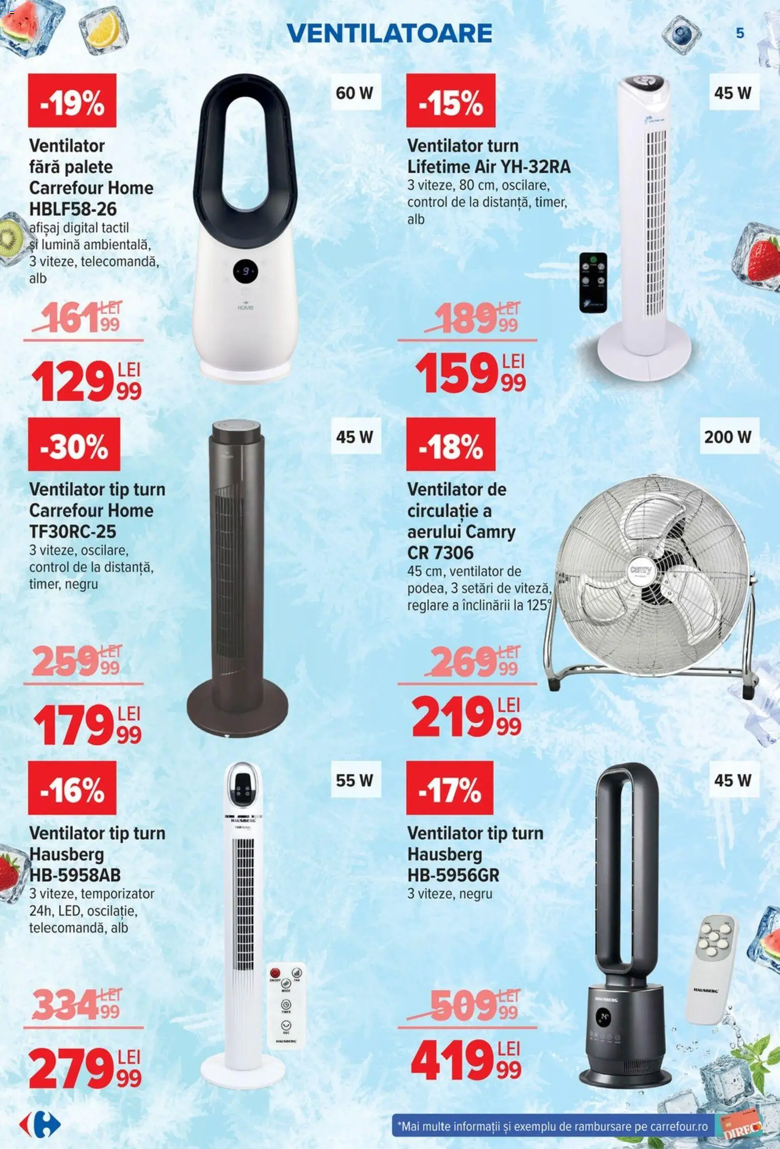 Noul catalog Carrefour – valabil de la 17.06.2026 | Pagină: 5 | Produse: Tavuk suyu, Ventilator