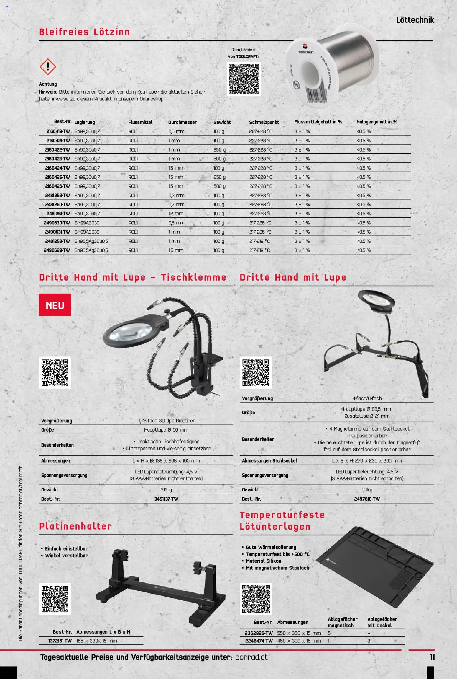 Conrad Toolcraft gültig ab 05.10.2026 | Seite: 11 | Produkte: Gewicht