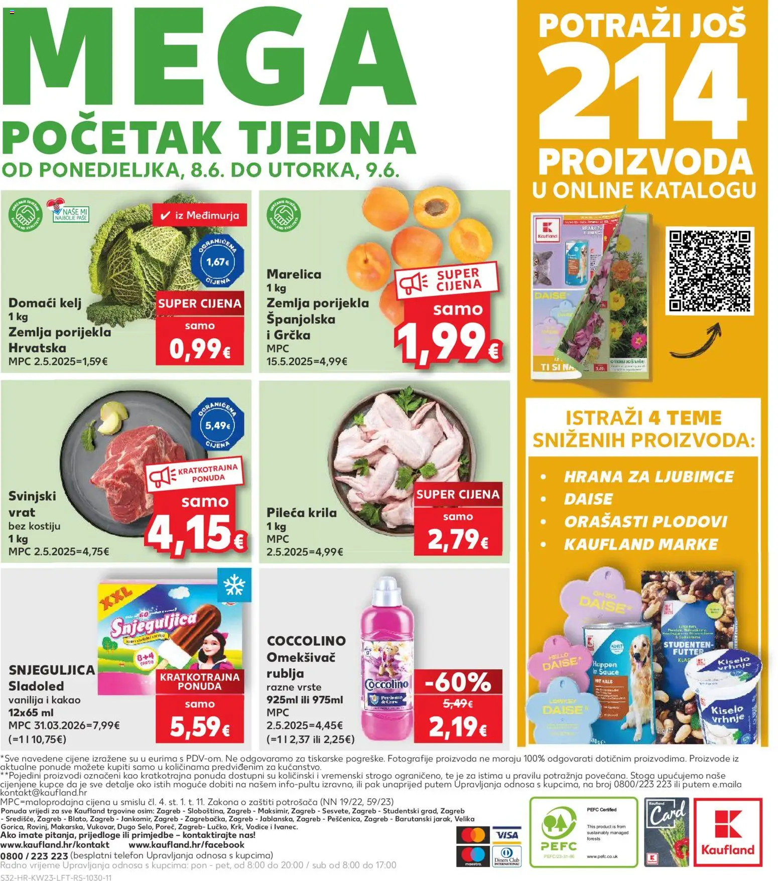 Kaufland katalog | vrijedi od 03.06.2026 | Stranica: 32 | Proizvodi: Kelj, Svinjski vrat, Omekšivač, Kakao