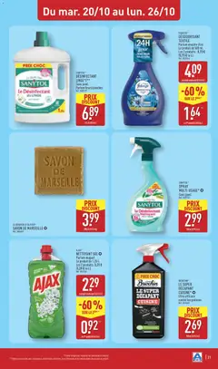 Aldi - Prévisualisation de AJAX®, NETTOYANT SOL, Parfum muguet., fête, fleurs valide à partir de 20/10/2026 | Page: 23 | Produits: Ajax, Fleurs, Décapant, Désinfectant du linge