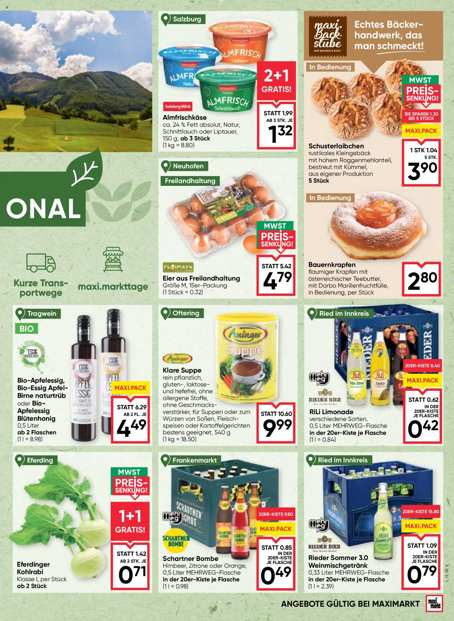 Maximarkt Flugblatt gültig ab 30.07.2026 | Seite: 9 | Produkte: Zitrone, Birne, Eier, Bier