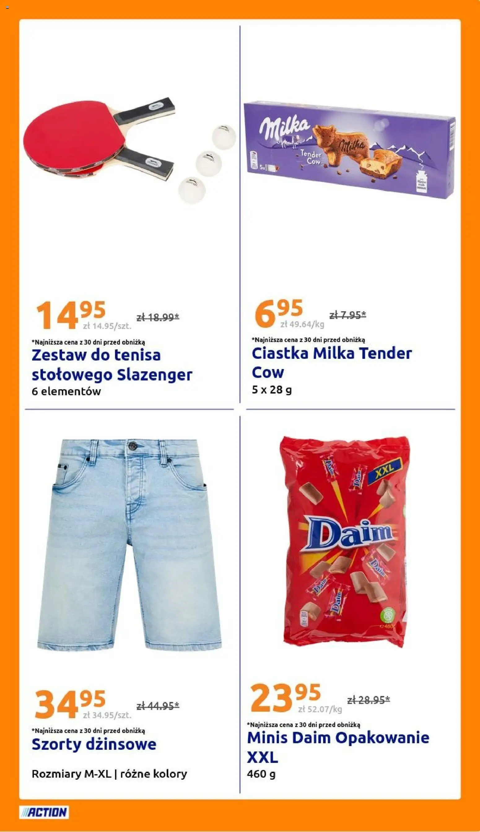 Action gazetka od 03.06.2026 | Strona: 27 | Produkty: Szorty, Milka, Ciastka