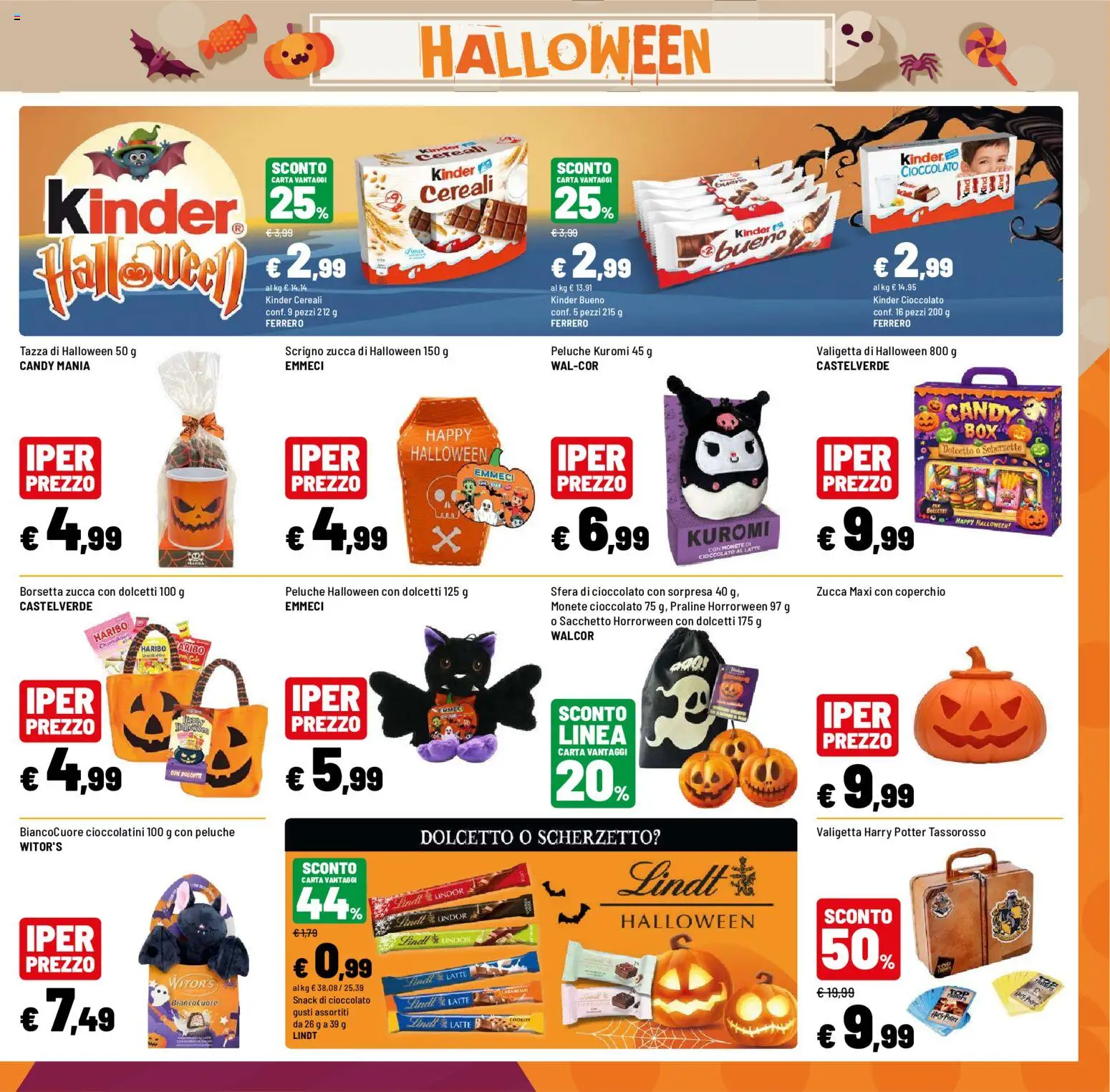 Volantino Iper del 23/10/2026 | Pagina: 21 | Prodotti: Cereali, Lindt, Borsetta, Cioccolatini