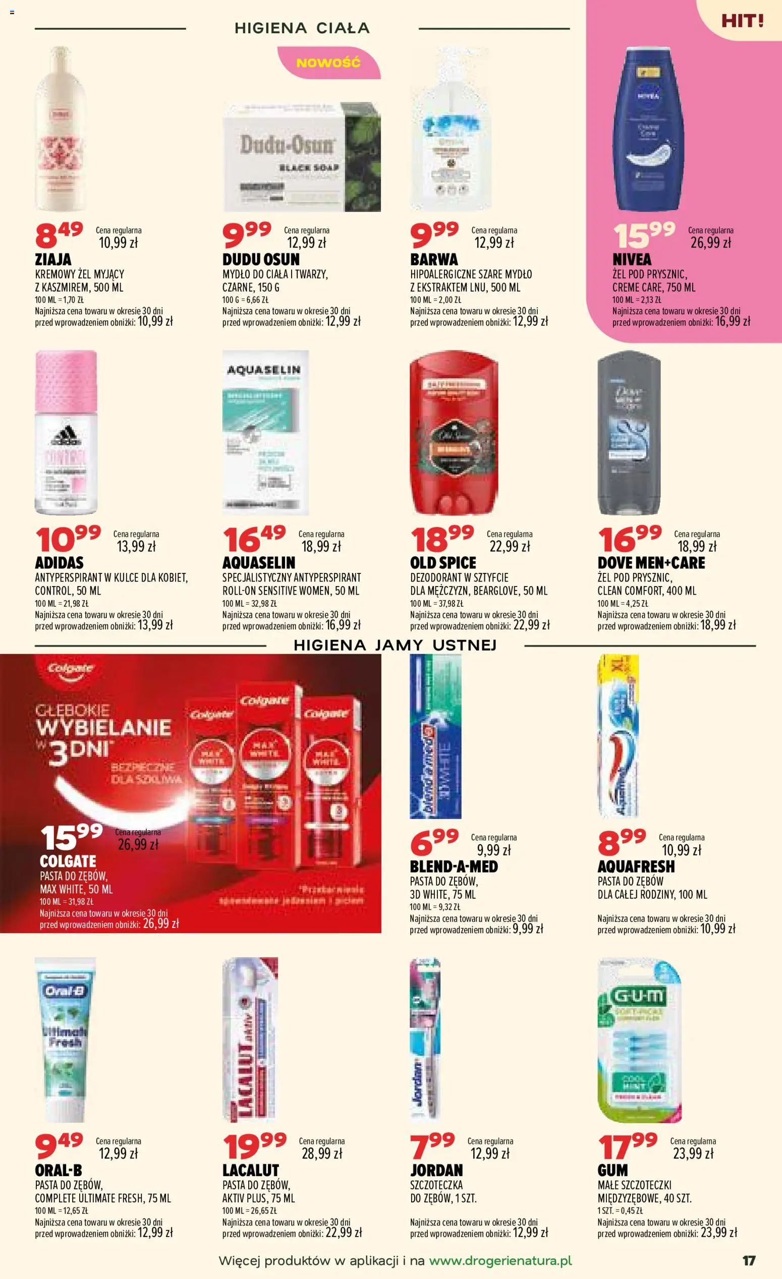 Drogerie Natura gazetka od 07.07.2026 | Strona: 17 | Produkty: Prysznic, Żel pod prysznic, Dezodorant, Old spice
