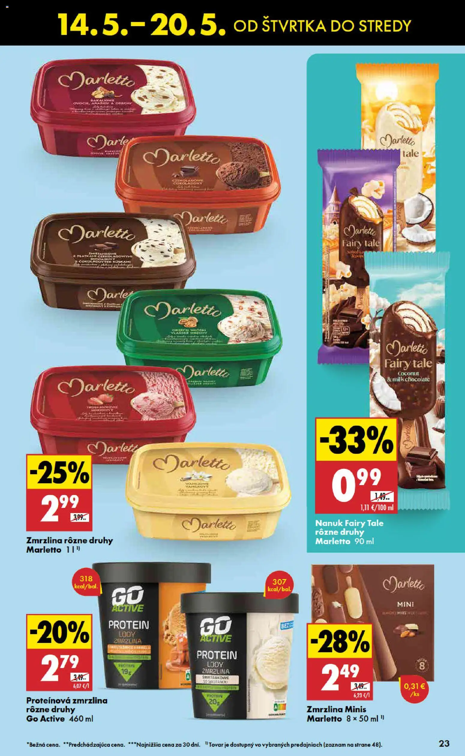 Nové Biedronka akcie – leták je platný od 14.05.2026 | Strana: 23 | Produkty: Protein, Zmrzlina, Orechy, Arašidy