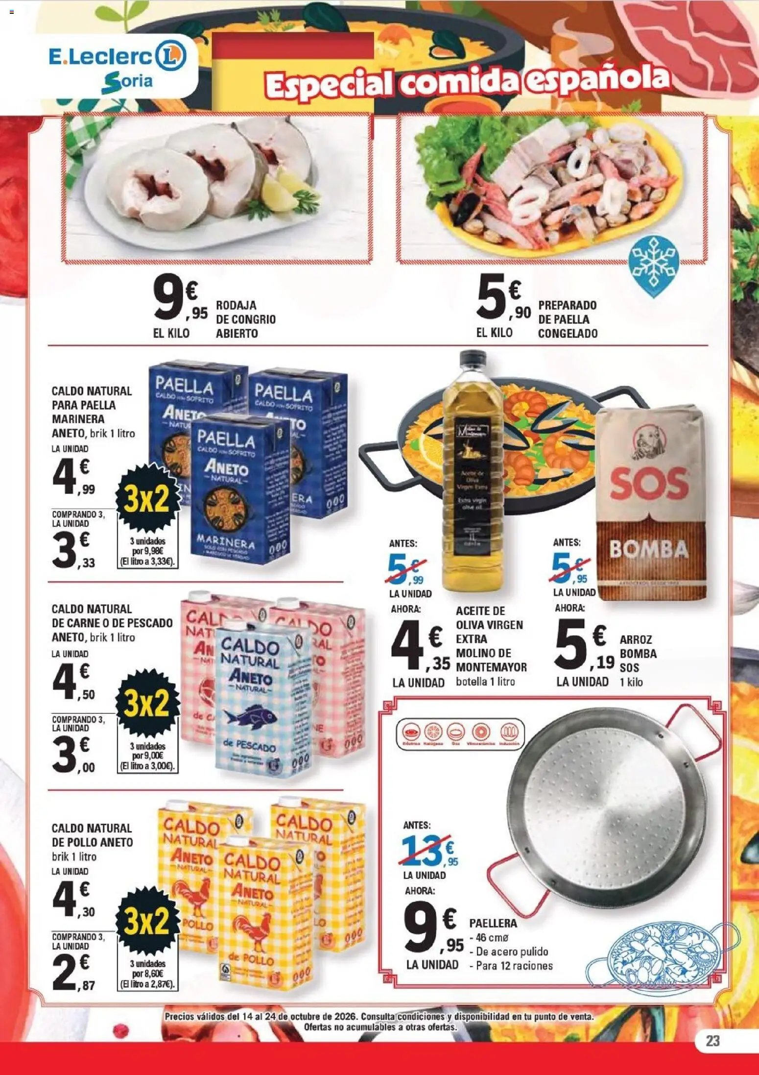 E.Leclerc - Soria │ válido desde el 14/10/2026 | Página: 23 | Productos: Aceite, Arroz, Carne, Pollo