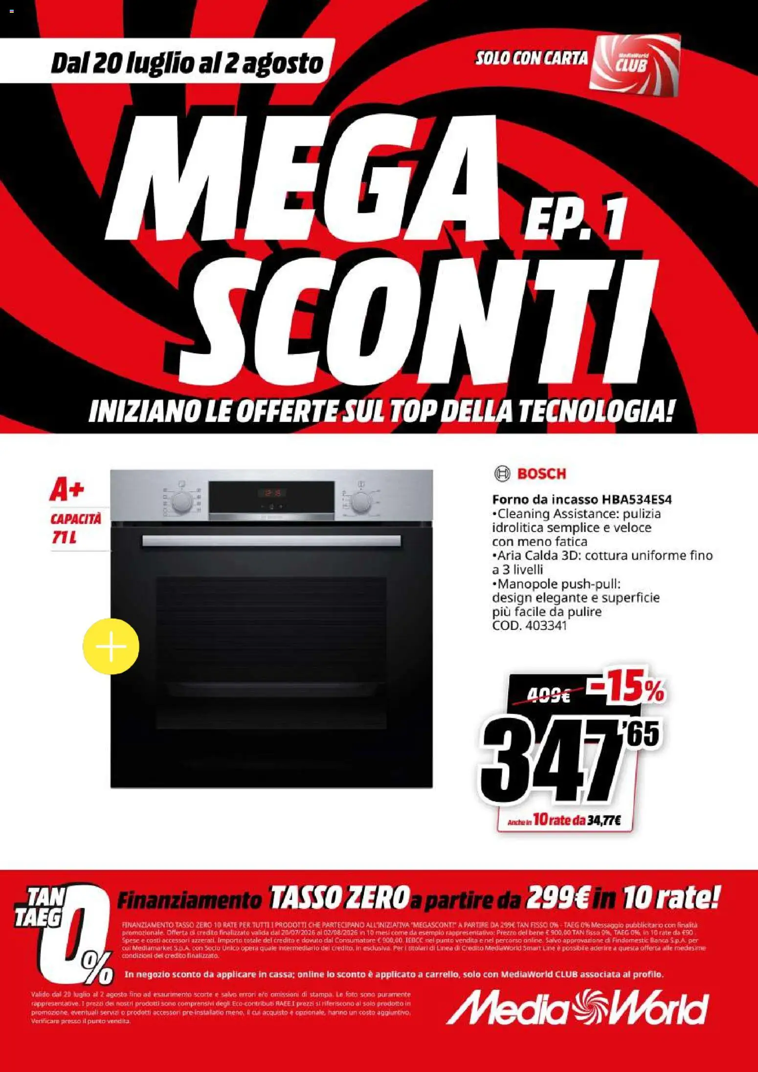 Volantino Media World del 20/07/2026 | Pagina: 52