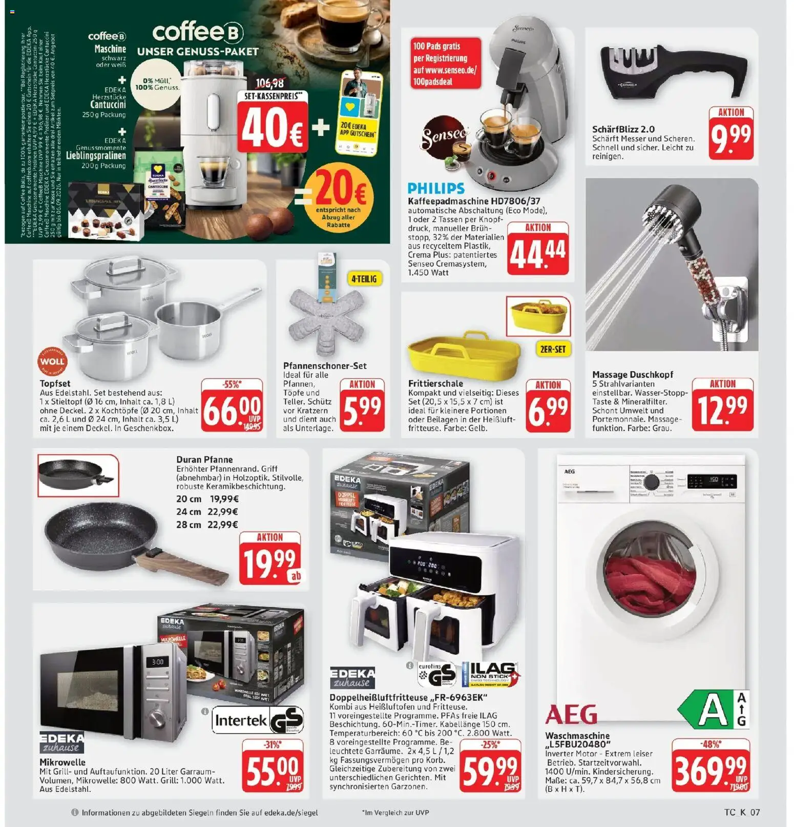 Marktkauf Prospekt Friedrichshafen (ab 31.08.2026) » Angebote online | Seite: 39 | Produkte: Beilagen, Philips, Waschmaschine, Duschkopf